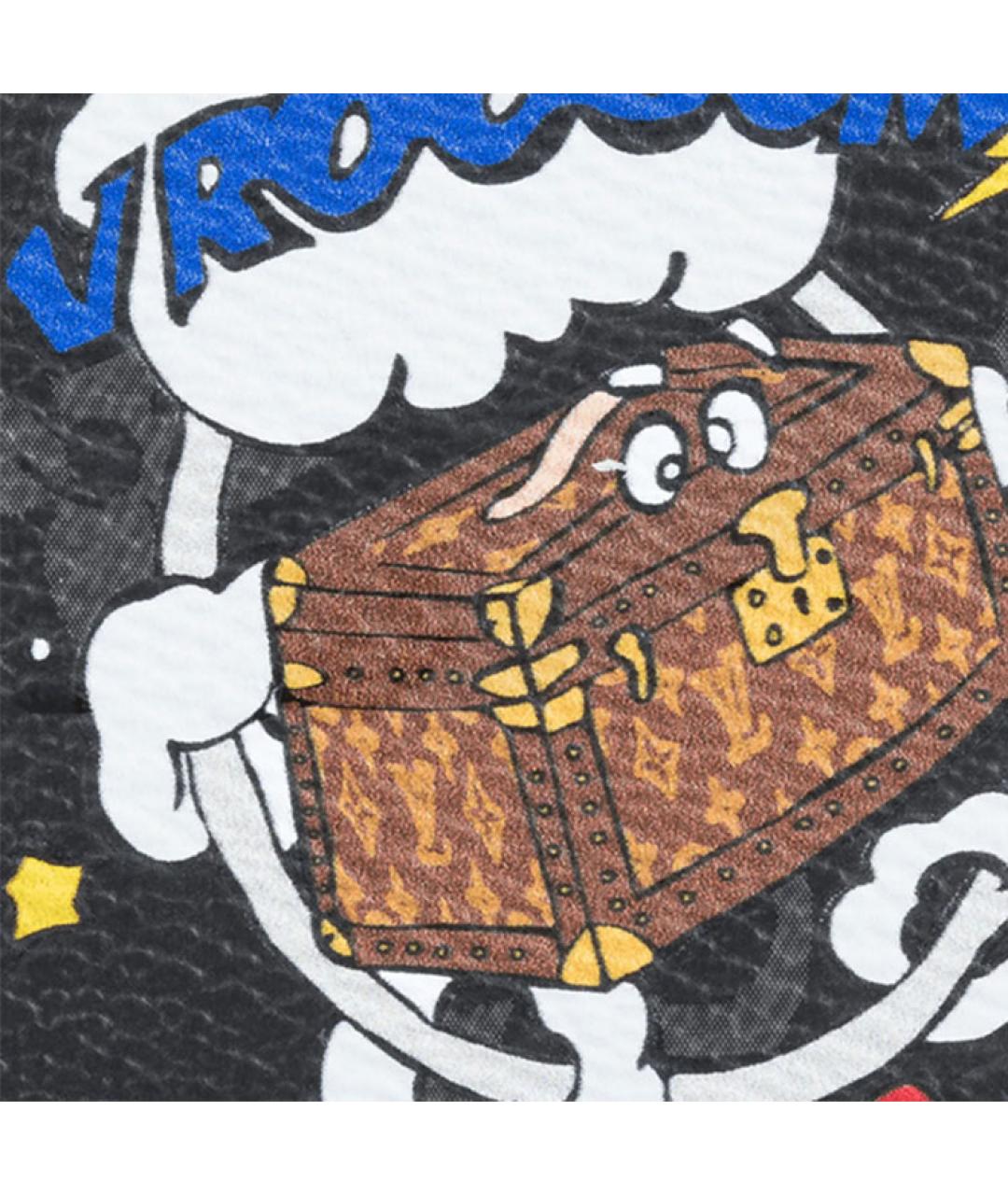 LOUIS VUITTON Черная папка для документов из канвы, фото 5