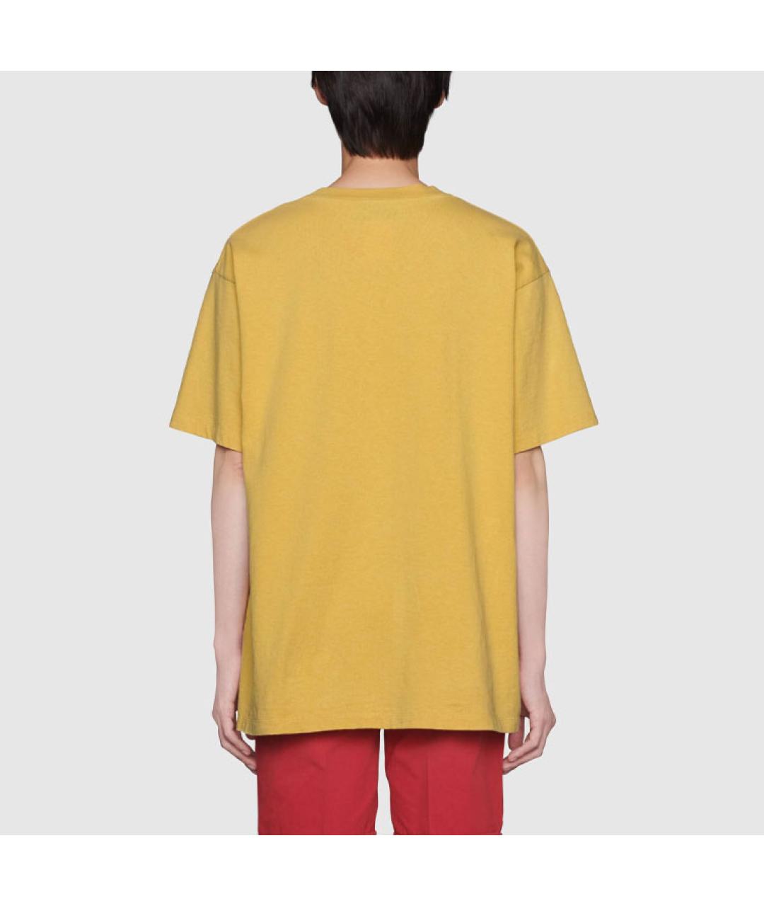 GUCCI Желтая футболка, фото 5
