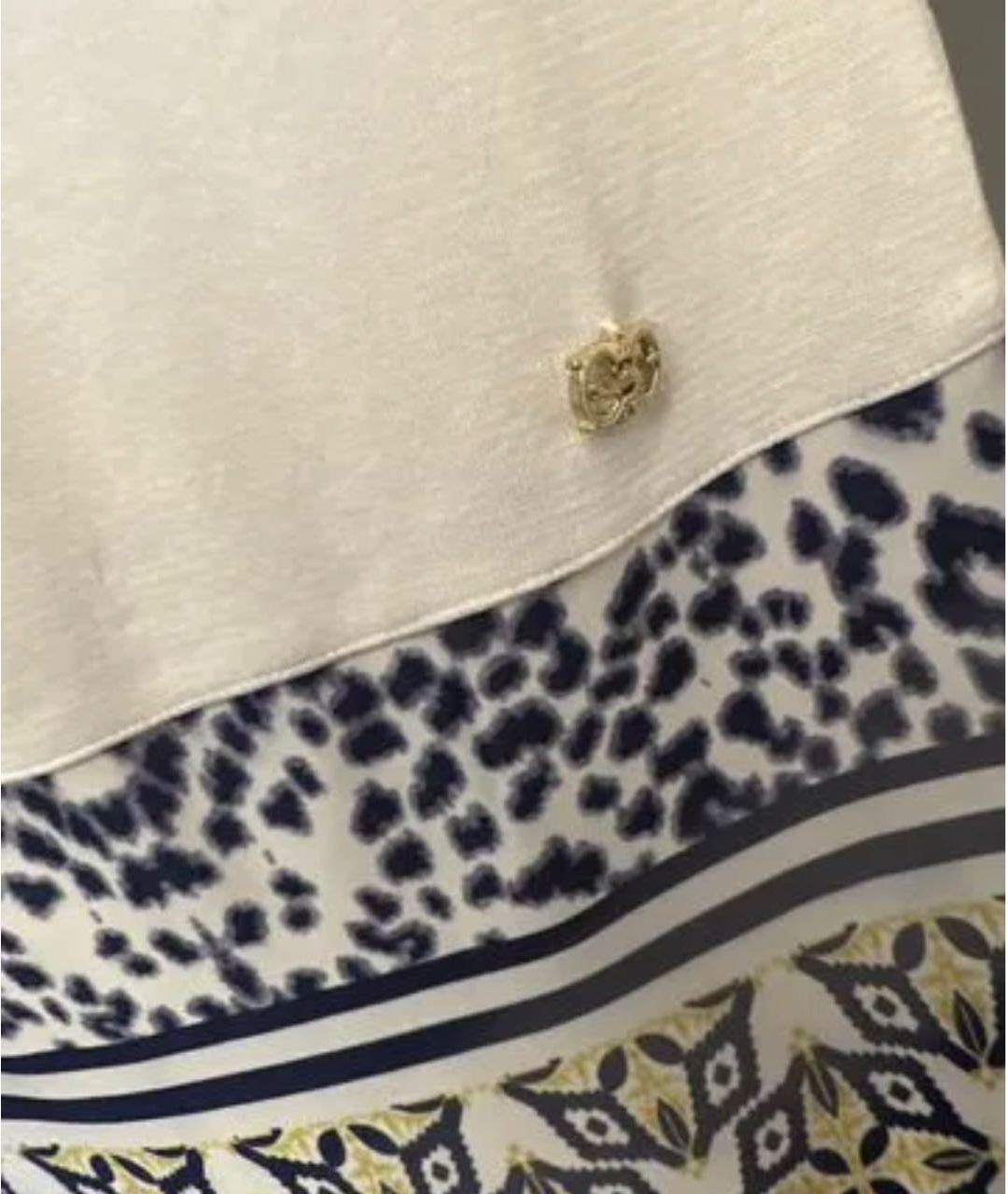 ROBERTO CAVALLI Белое вискозное повседневное платье, фото 4
