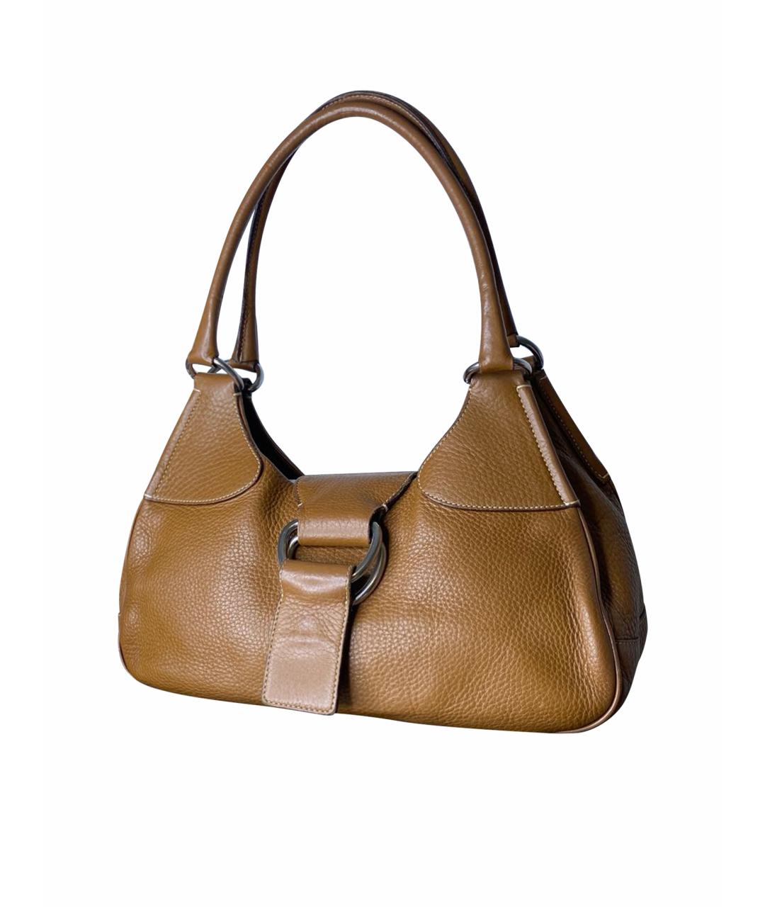 PRADA Коричневая кожаная сумка через плечо, фото 1