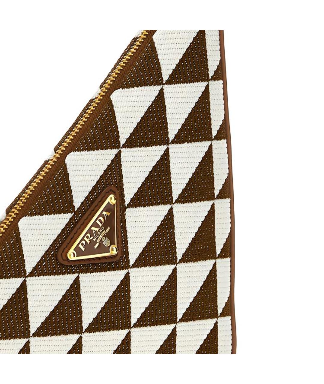 PRADA Коричневая тканевая сумка через плечо, фото 4