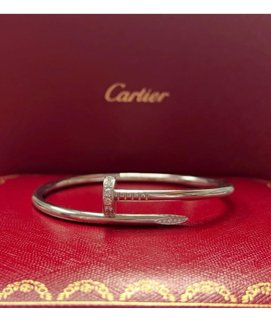 CARTIER Белый браслет из белого золота, фото 4