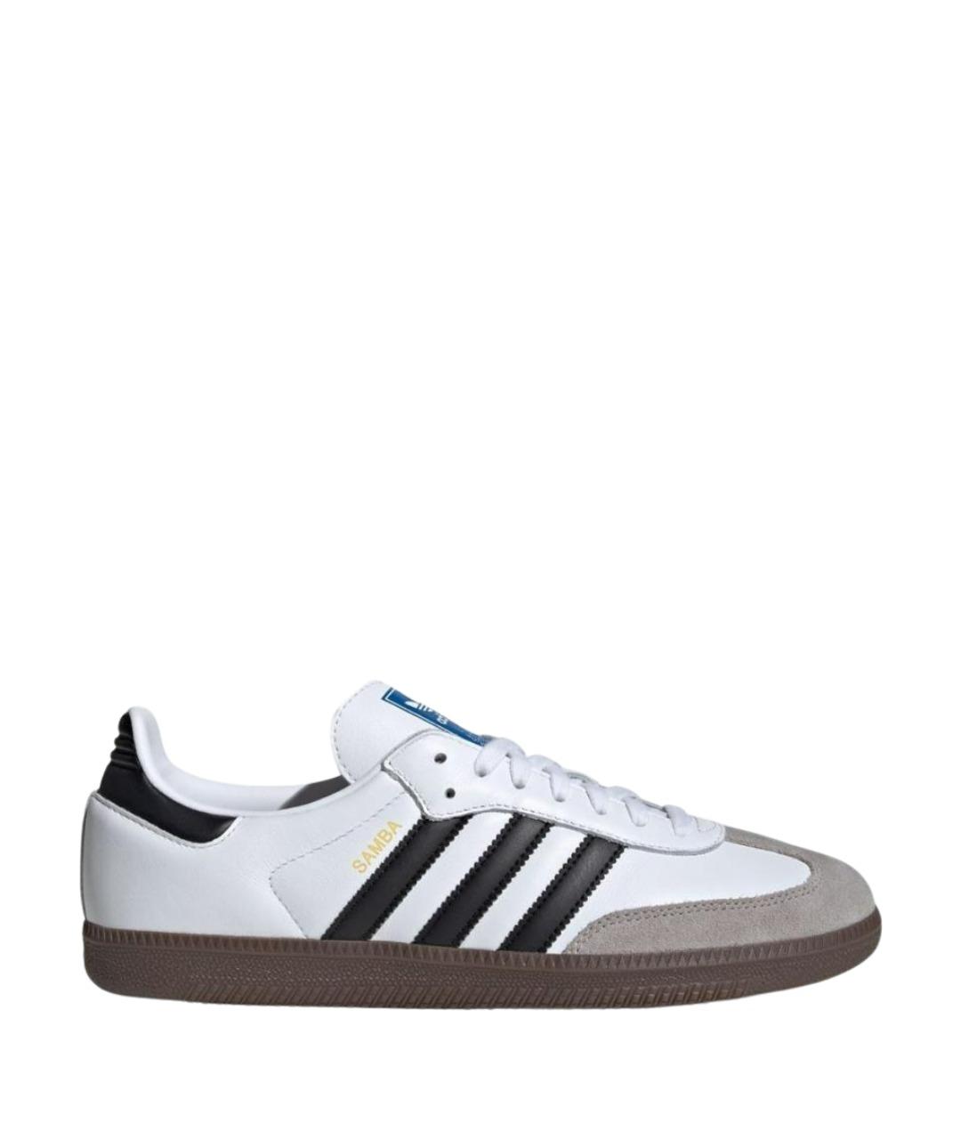 ADIDAS Белые кожаные кеды, фото 1