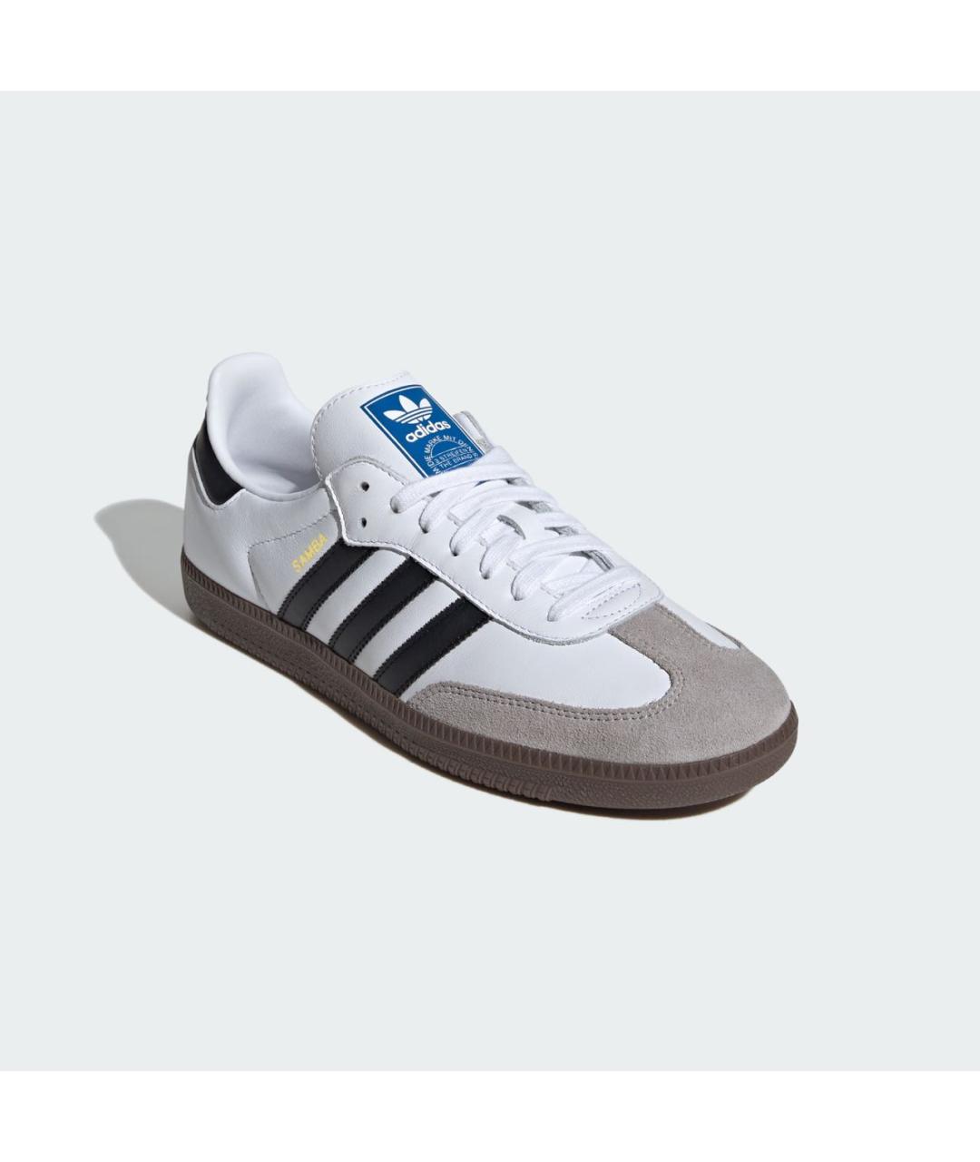 ADIDAS Белые кожаные кеды, фото 2