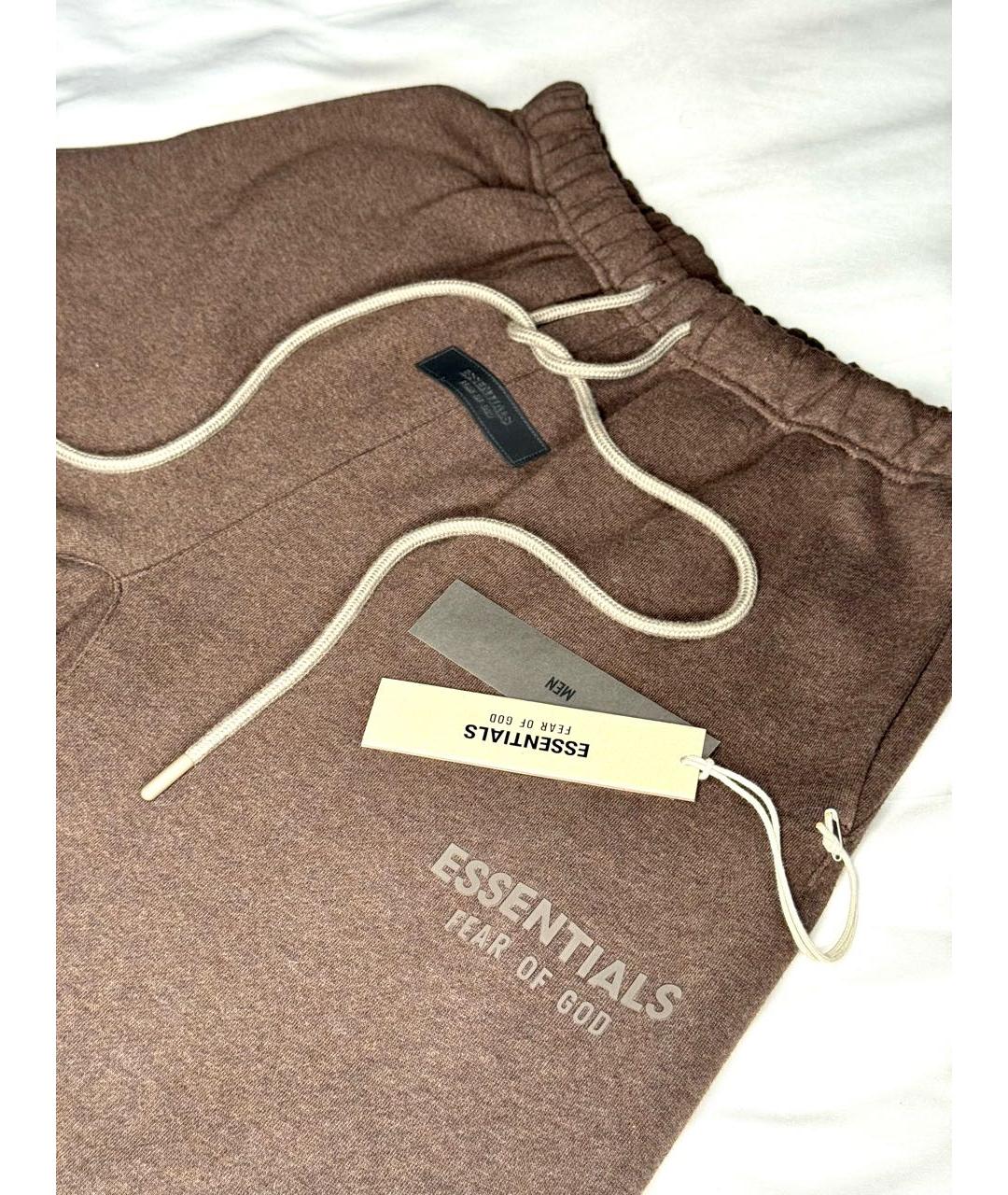 FEAR OF GOD ESSENTIALS Коричневые хлопковые повседневные брюки, фото 3