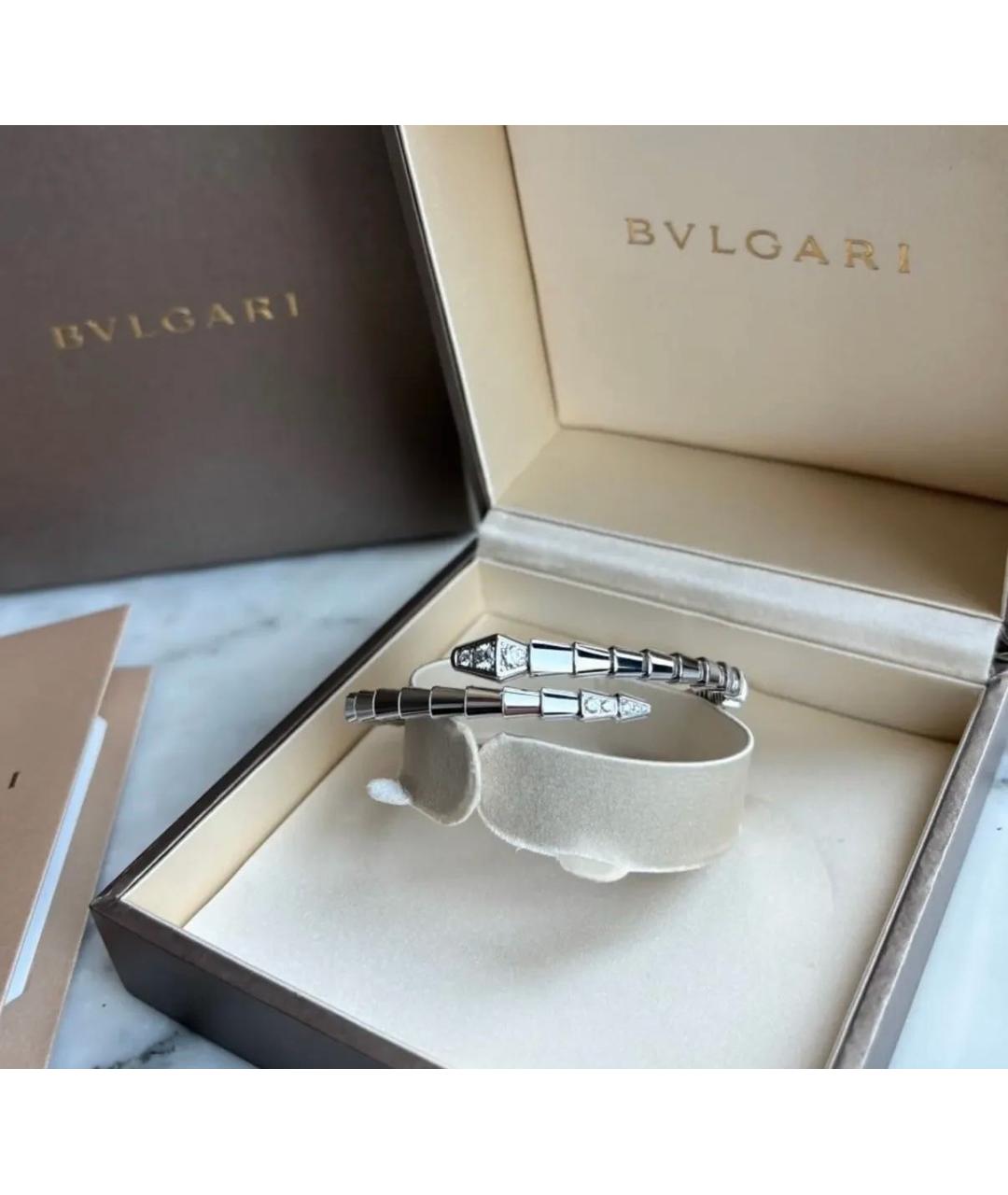 BVLGARI Серебряный браслет из белого золота, фото 2