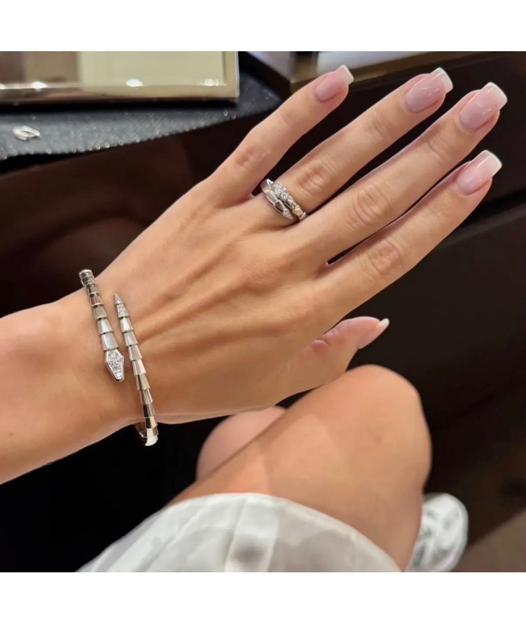 BVLGARI Серебряный браслет из белого золота, фото 3