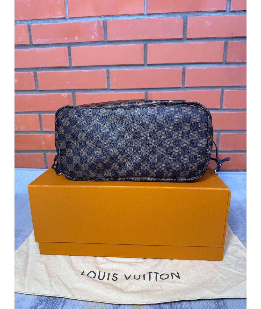 LOUIS VUITTON Коричневая сумка тоут из канвы, фото 5