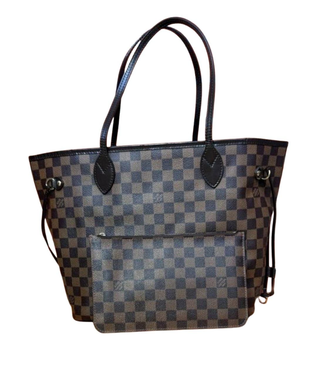 LOUIS VUITTON Коричневая сумка тоут из канвы, фото 1