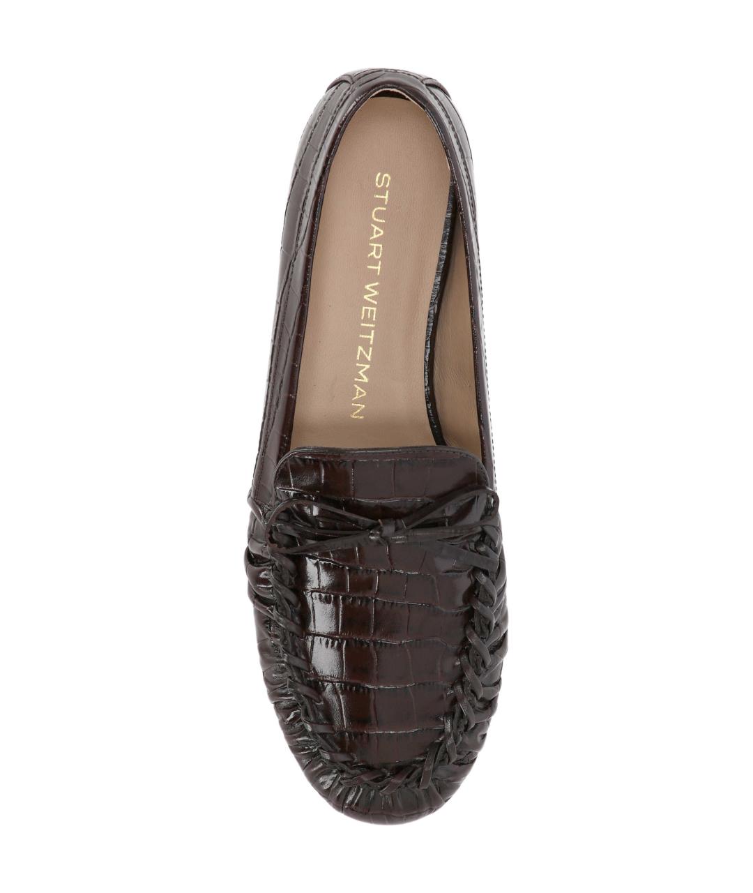 STUART WEITZMAN Коричневые кожаные лоферы, фото 4