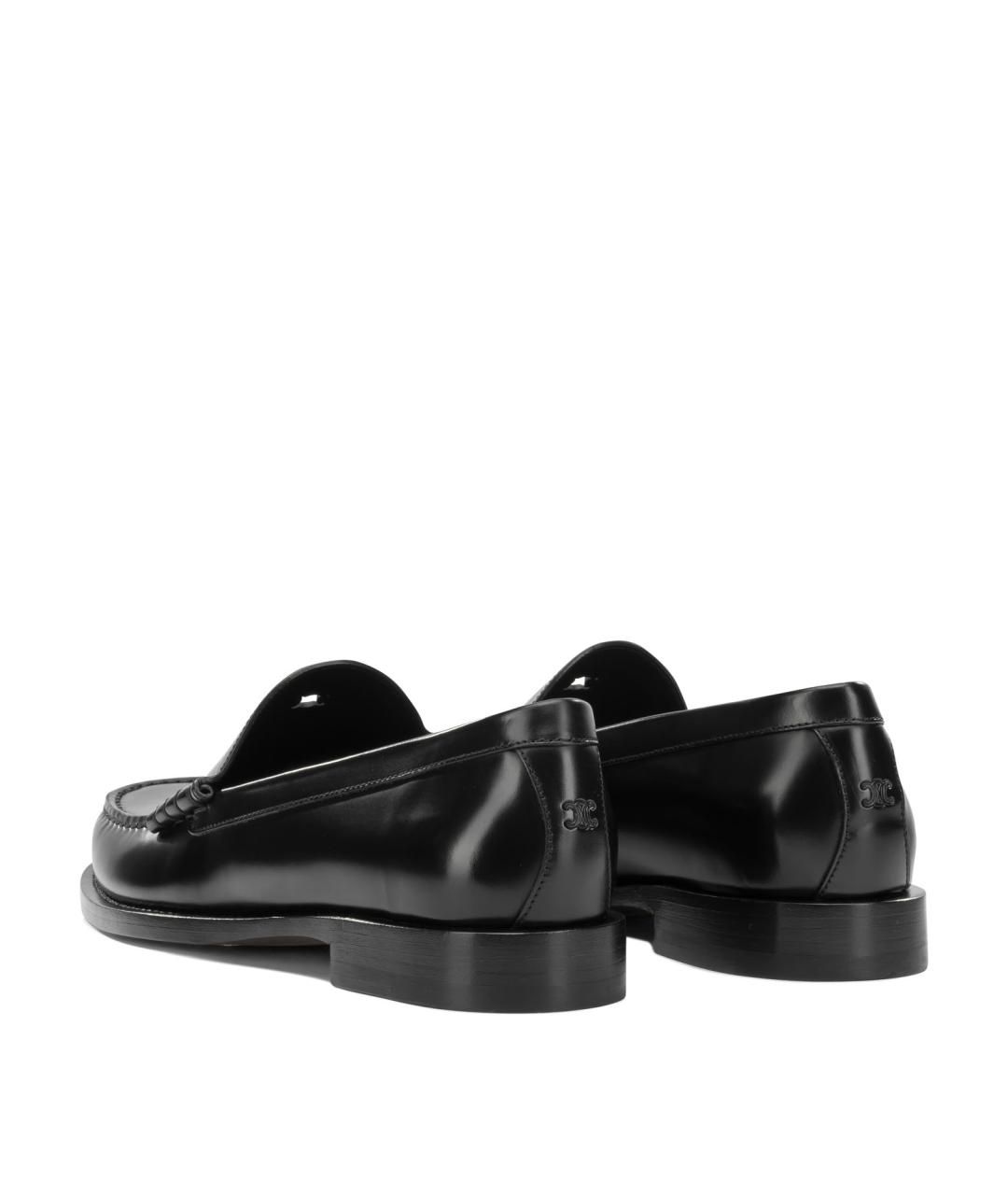 CELINE Черные кожаные лоферы, фото 4