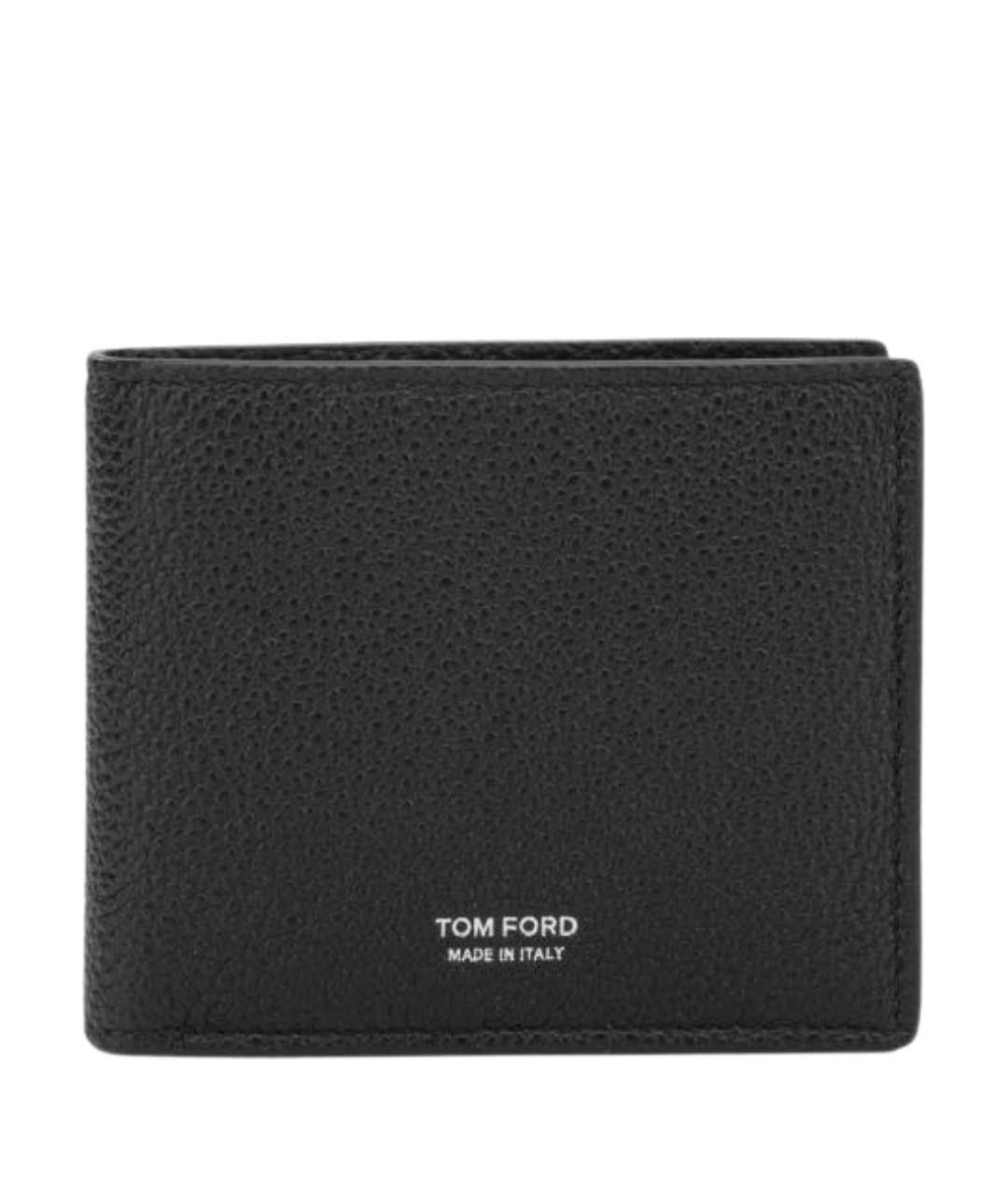 TOM FORD Черный кожаный кошелек, фото 1
