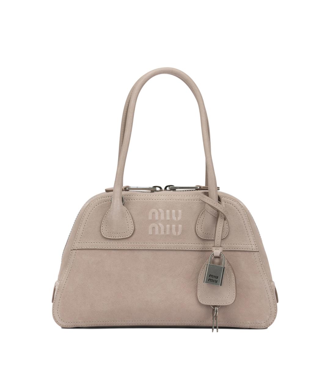 MIU MIU Розовая кожаная сумка тоут, фото 1