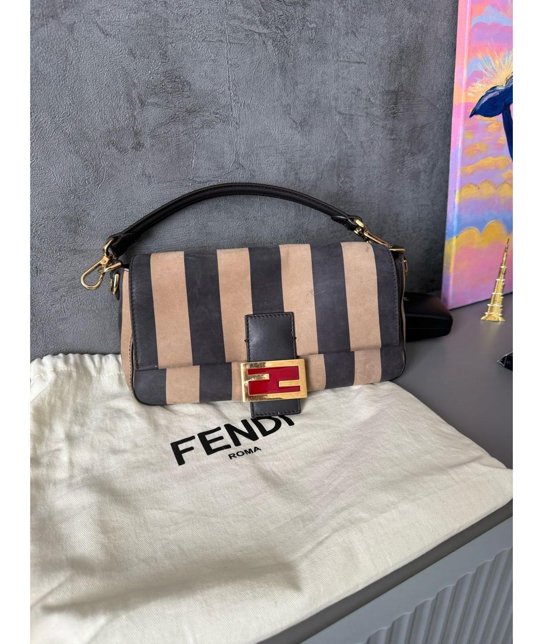 FENDI Коричневая сумка через плечо, фото 5