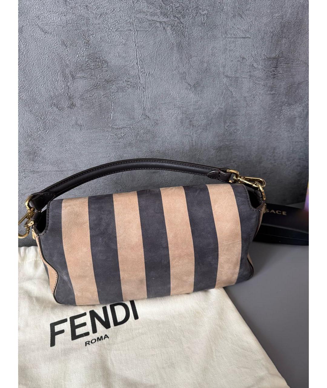FENDI Коричневая сумка через плечо, фото 3