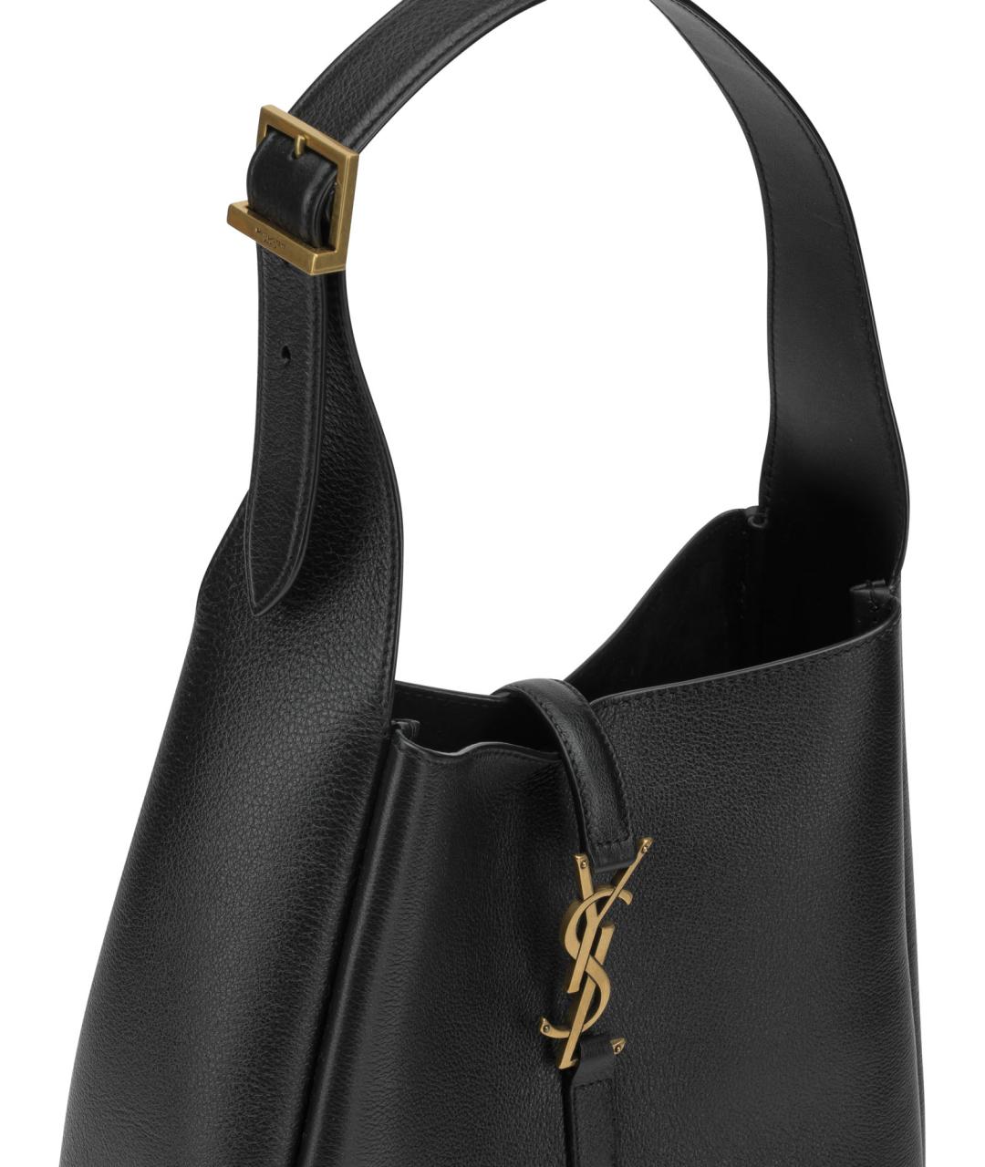 SAINT LAURENT Черная кожаная сумка через плечо, фото 4