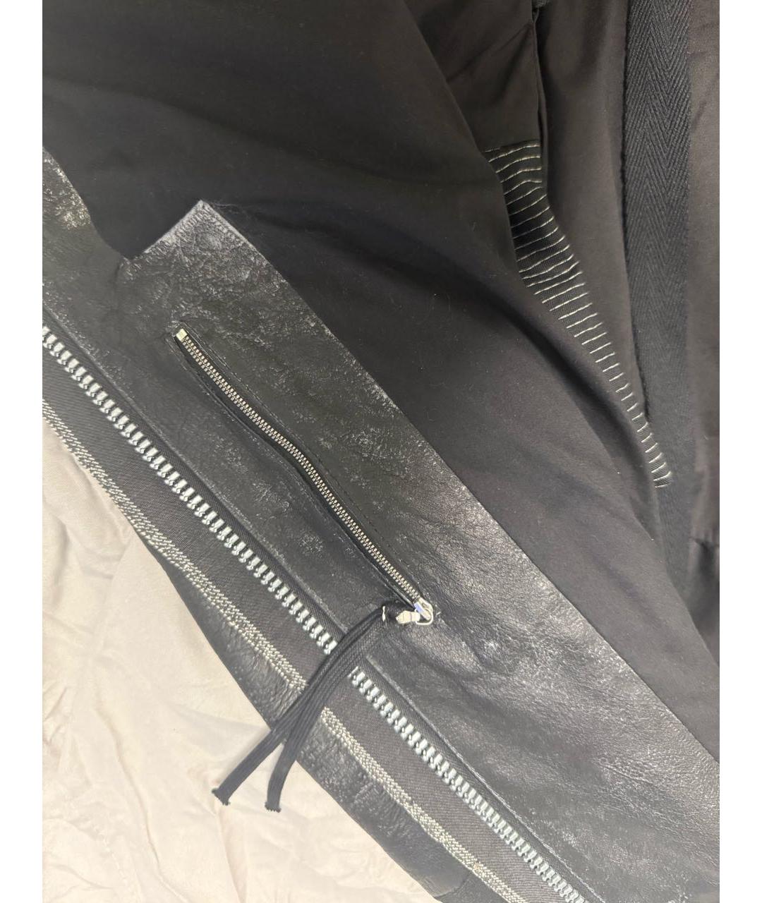 11 BY BORIS BIDJAN SABERI Черная кожаная куртка, фото 4