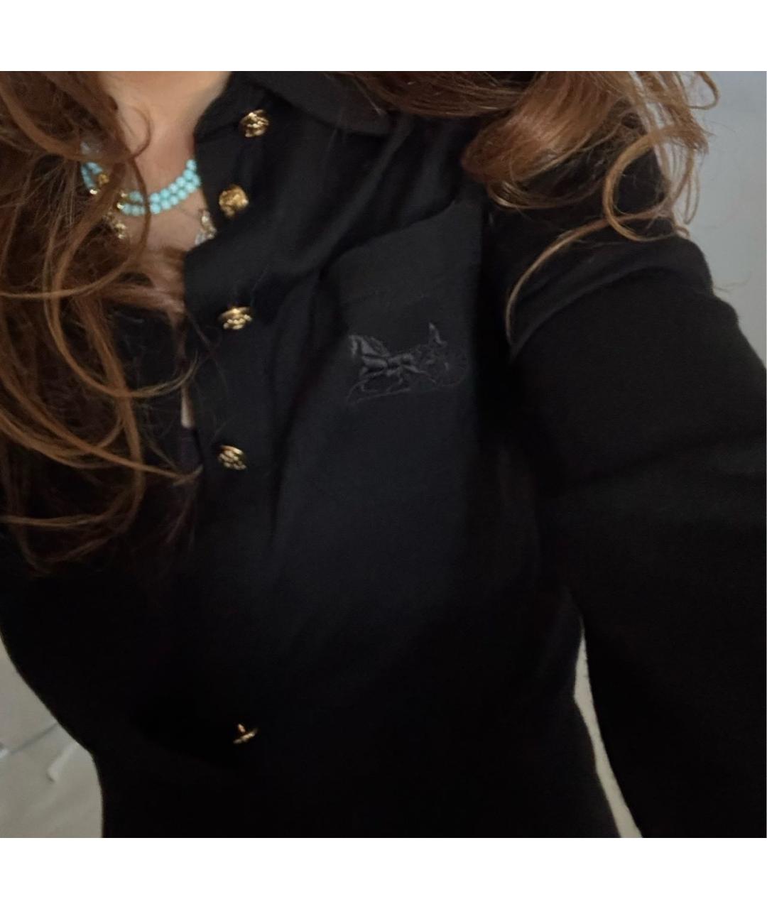 CELINE Черное шерстяное повседневное платье, фото 4