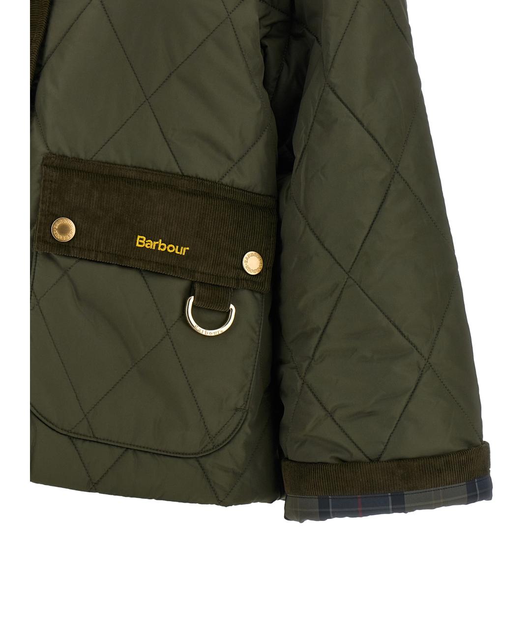 BARBOUR Зеленая полиэстеровая куртка, фото 4