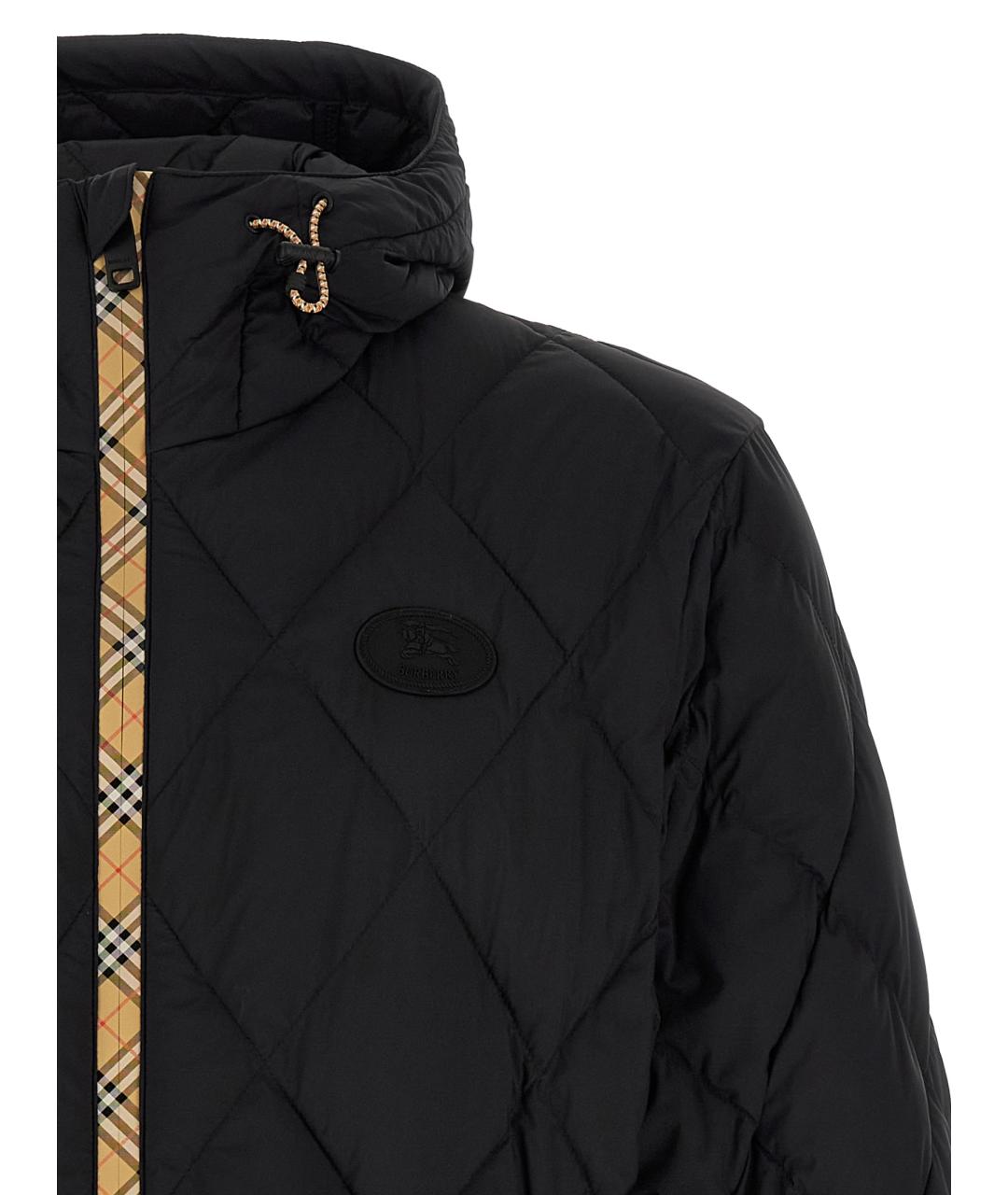 BURBERRY Черная полиамидовая куртка, фото 3