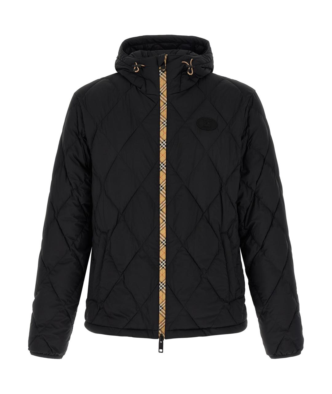 BURBERRY Черная полиамидовая куртка, фото 1