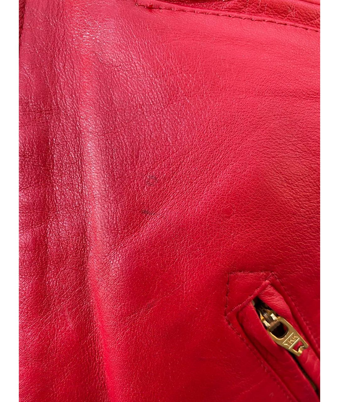 DOLCE & GABBANA VINTAGE Красная кожаная куртка, фото 6