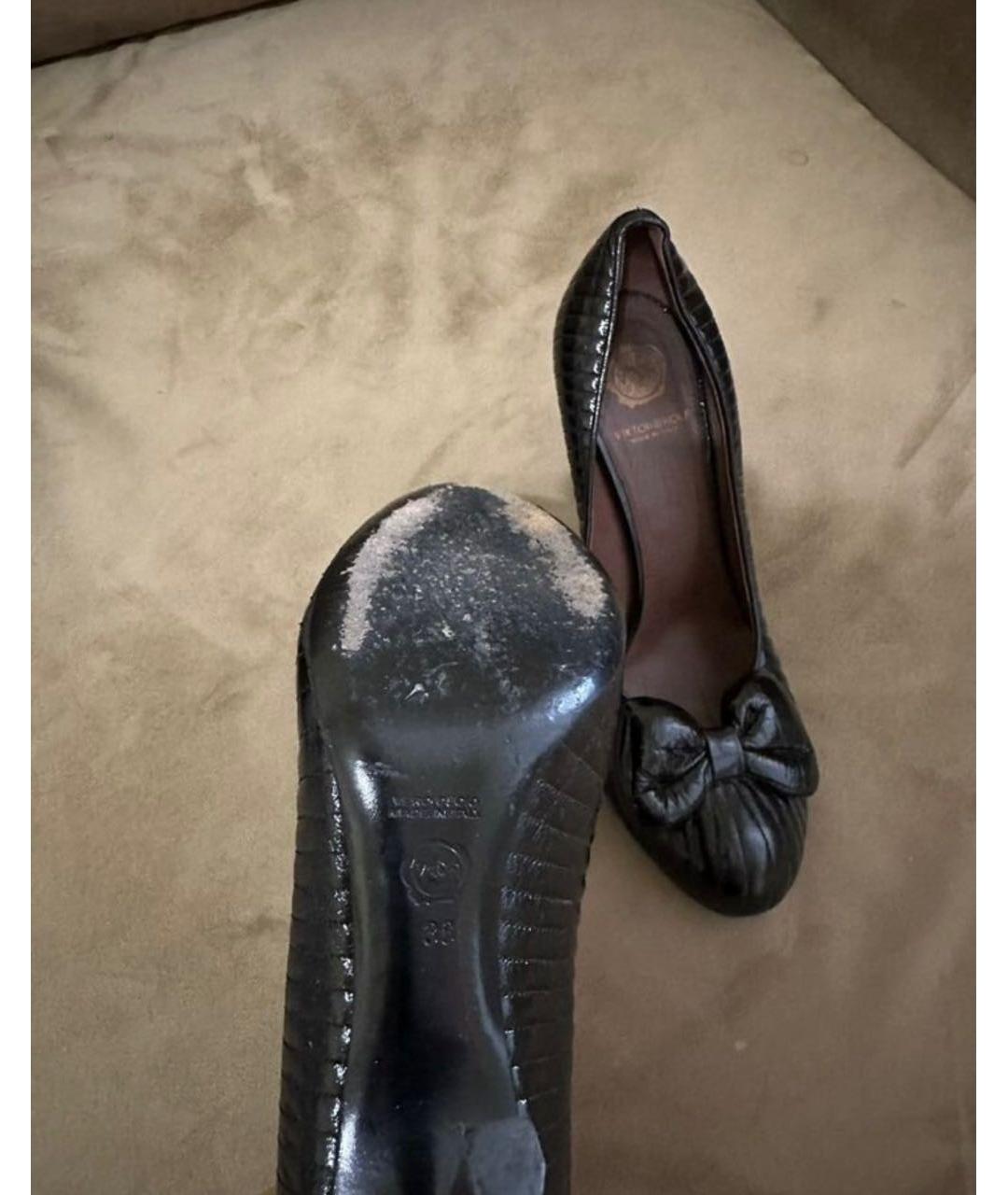 VICTOR AND ROLF Черные кожаные туфли, фото 3