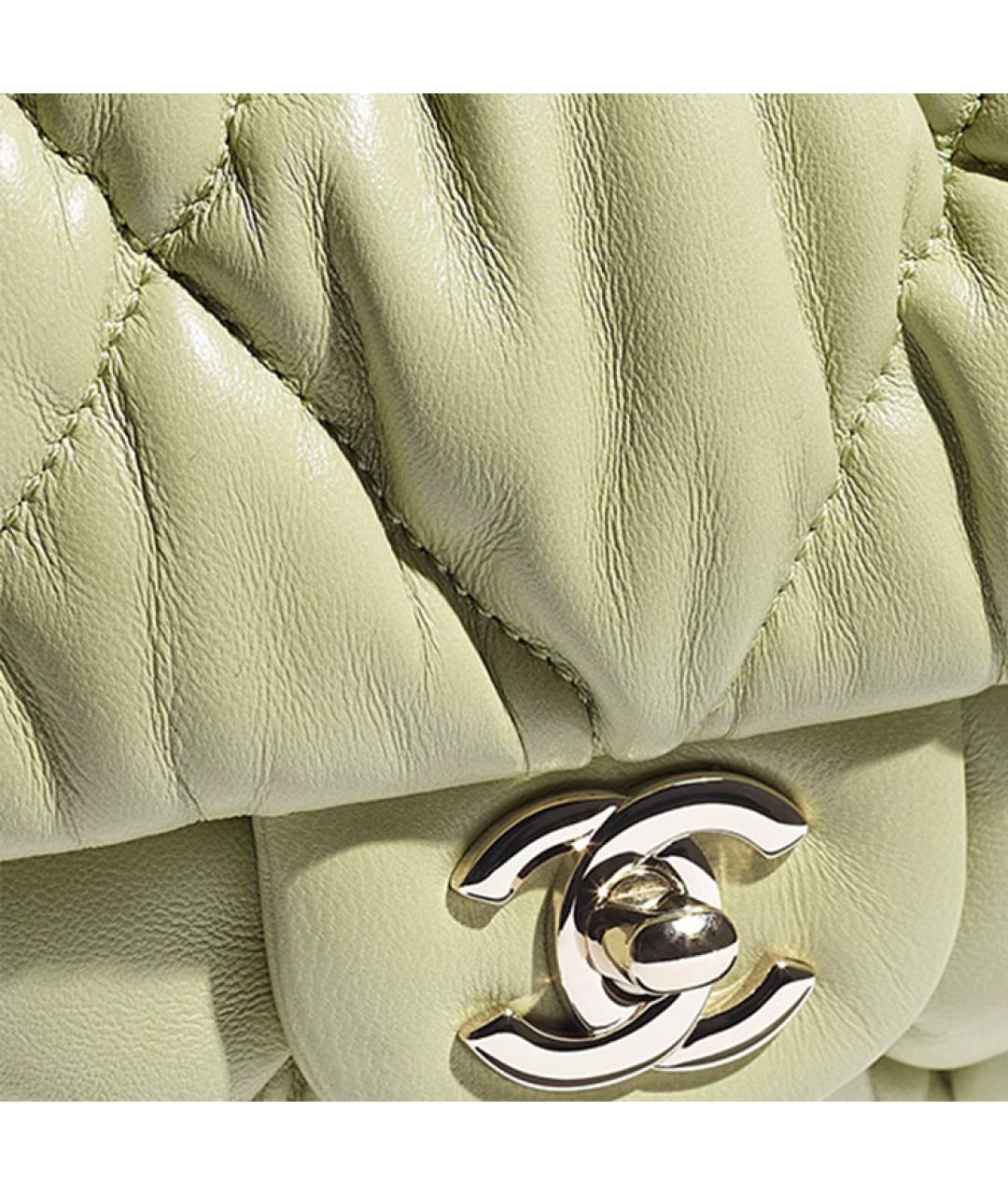 CHANEL Зеленая кожаная сумка через плечо, фото 4