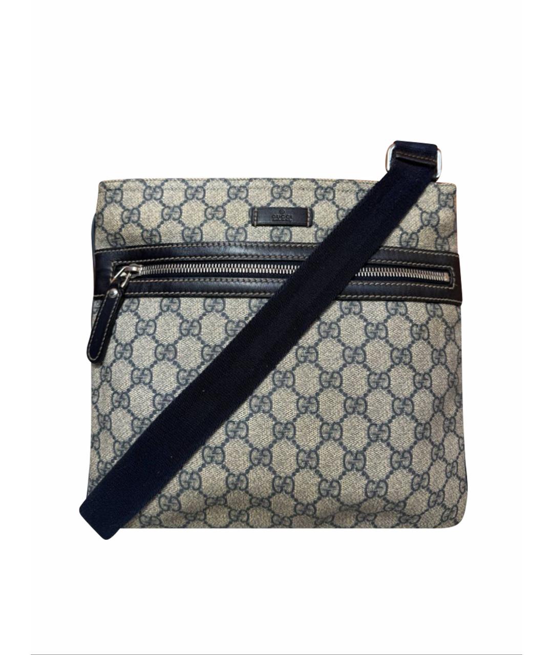 GUCCI Бежевая барсетка из канвы, фото 1