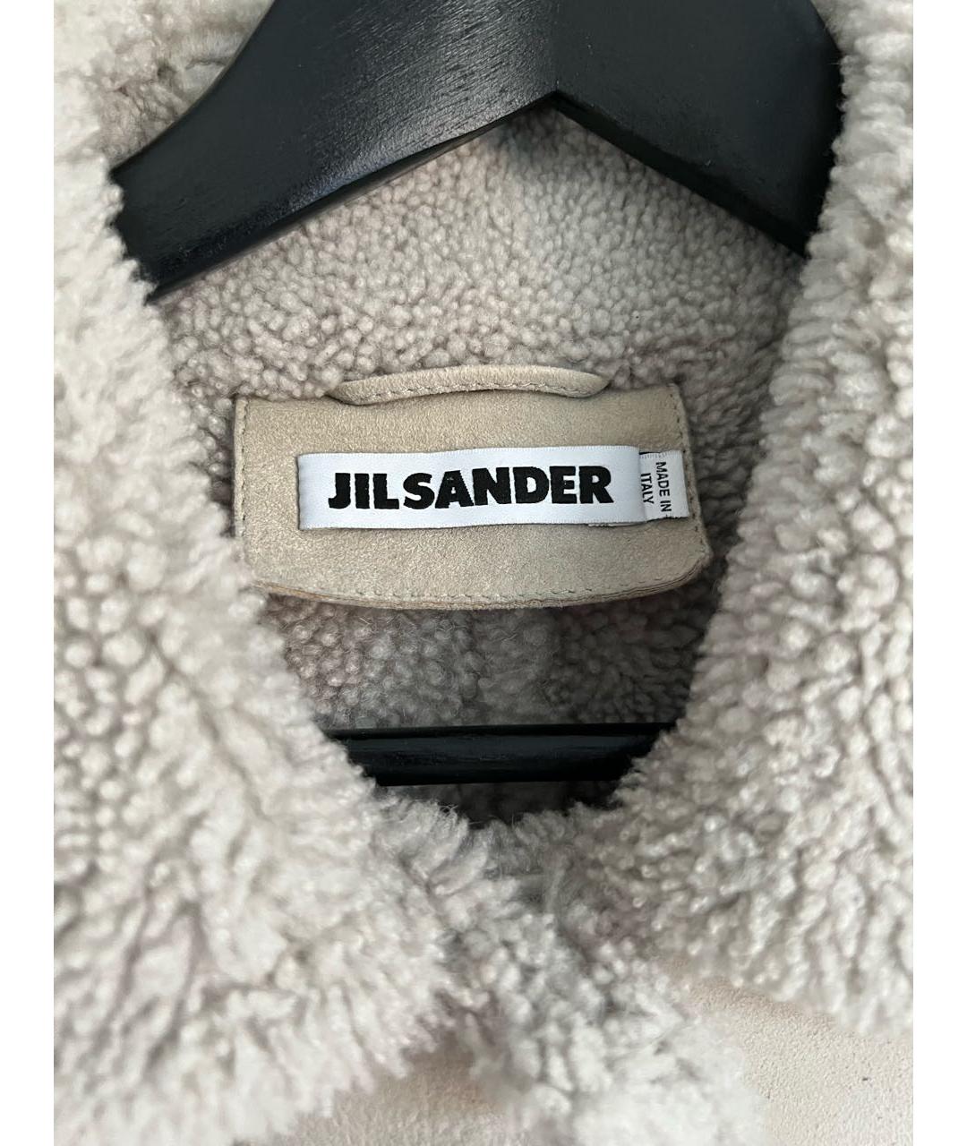 JIL SANDER Серая дубленка, фото 3