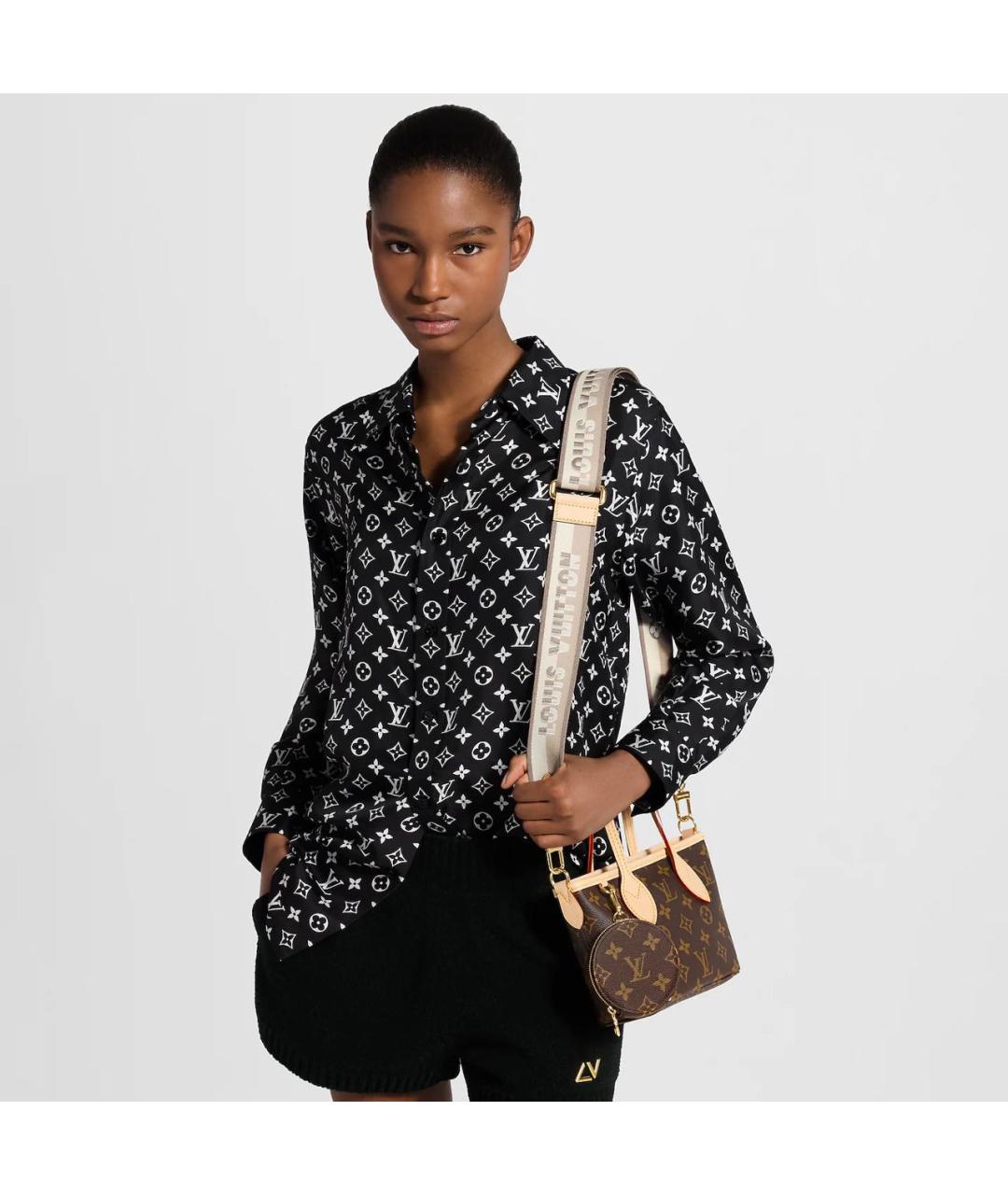 LOUIS VUITTON Коричневая сумка с короткими ручками из канвы, фото 5