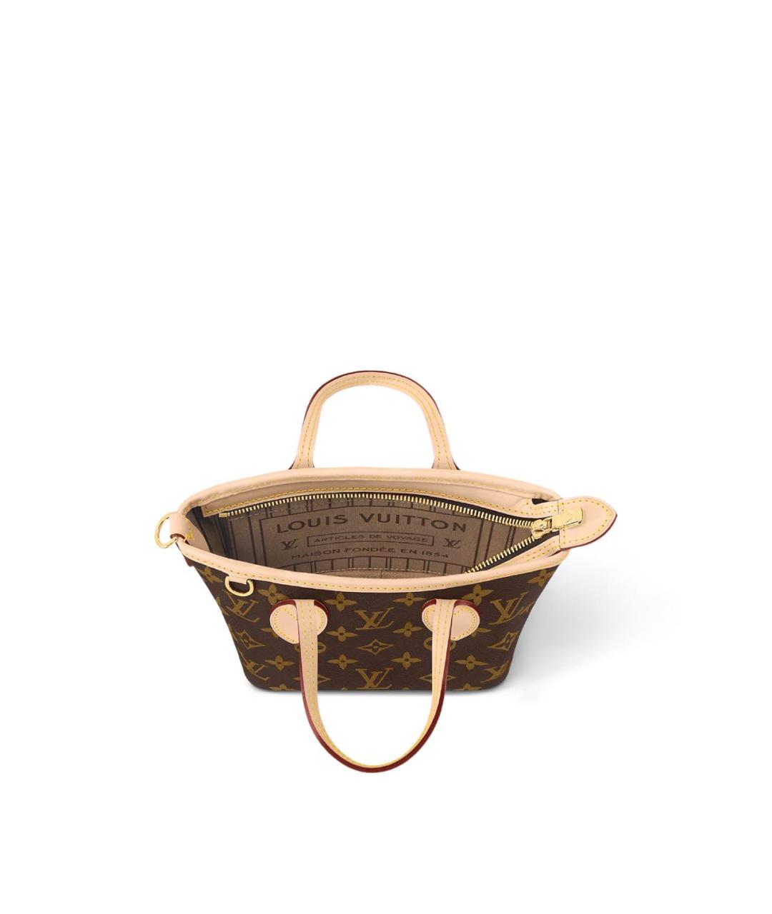 LOUIS VUITTON Коричневая сумка с короткими ручками из канвы, фото 2