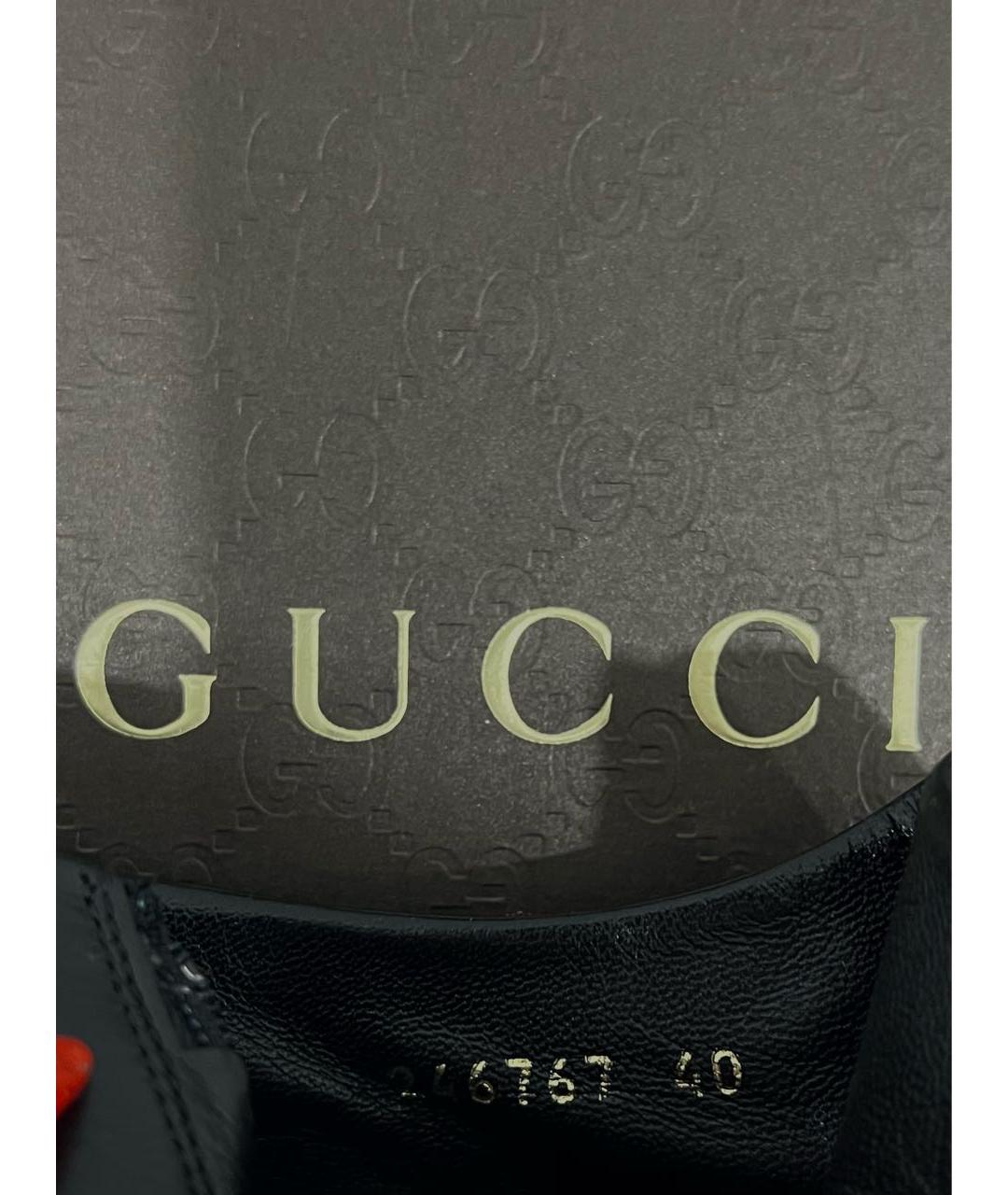 GUCCI Черные кожаные ботильоны, фото 7