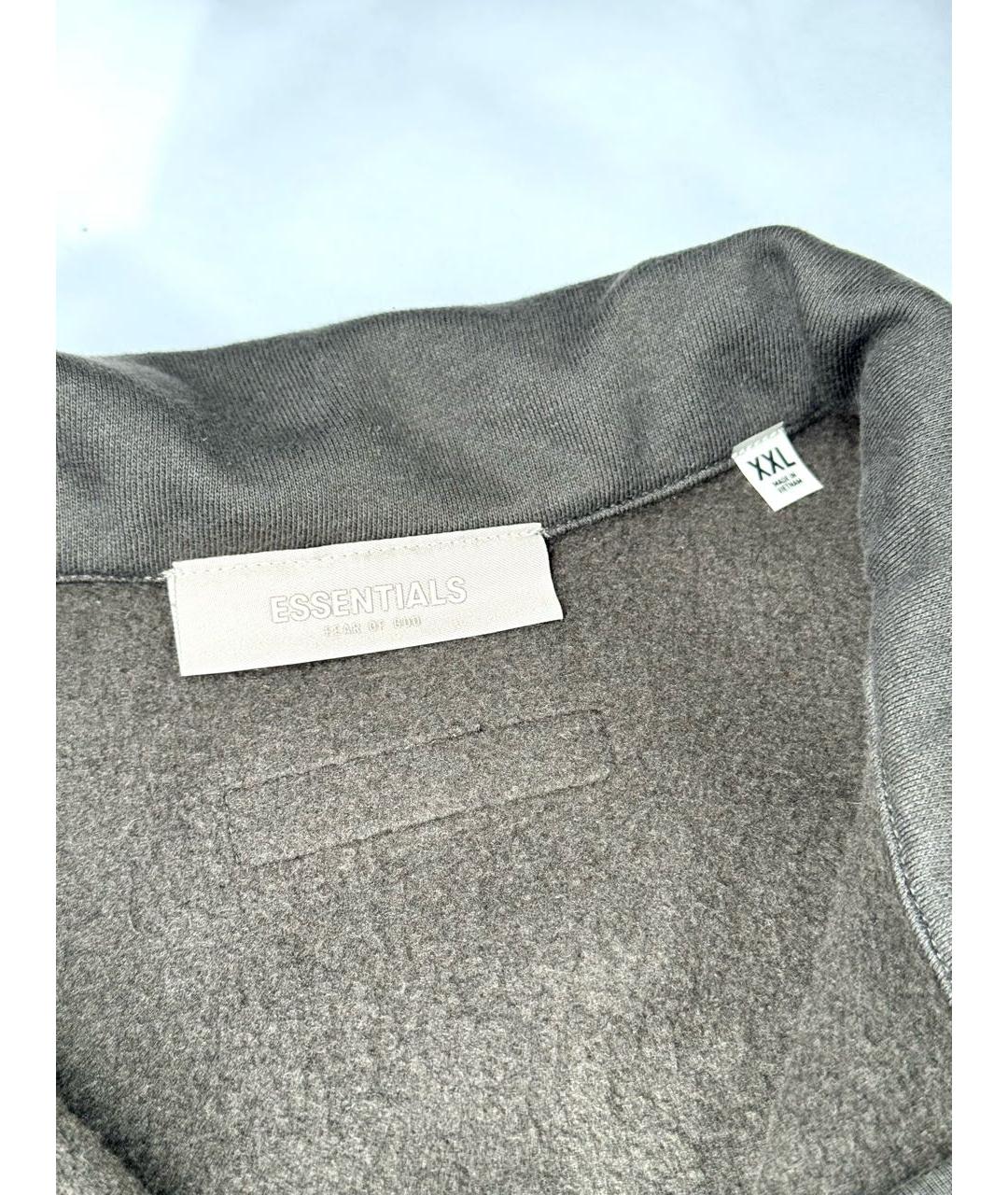 FEAR OF GOD ESSENTIALS Антрацитовая хлопковая куртка, фото 6