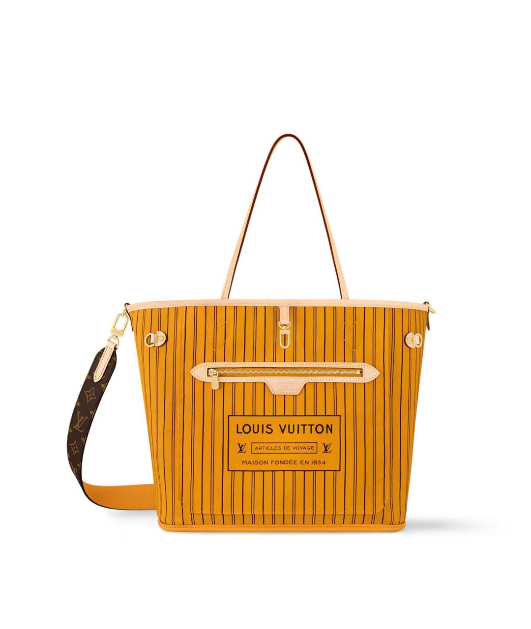 LOUIS VUITTON Коричневая сумка тоут из канвы, фото 3