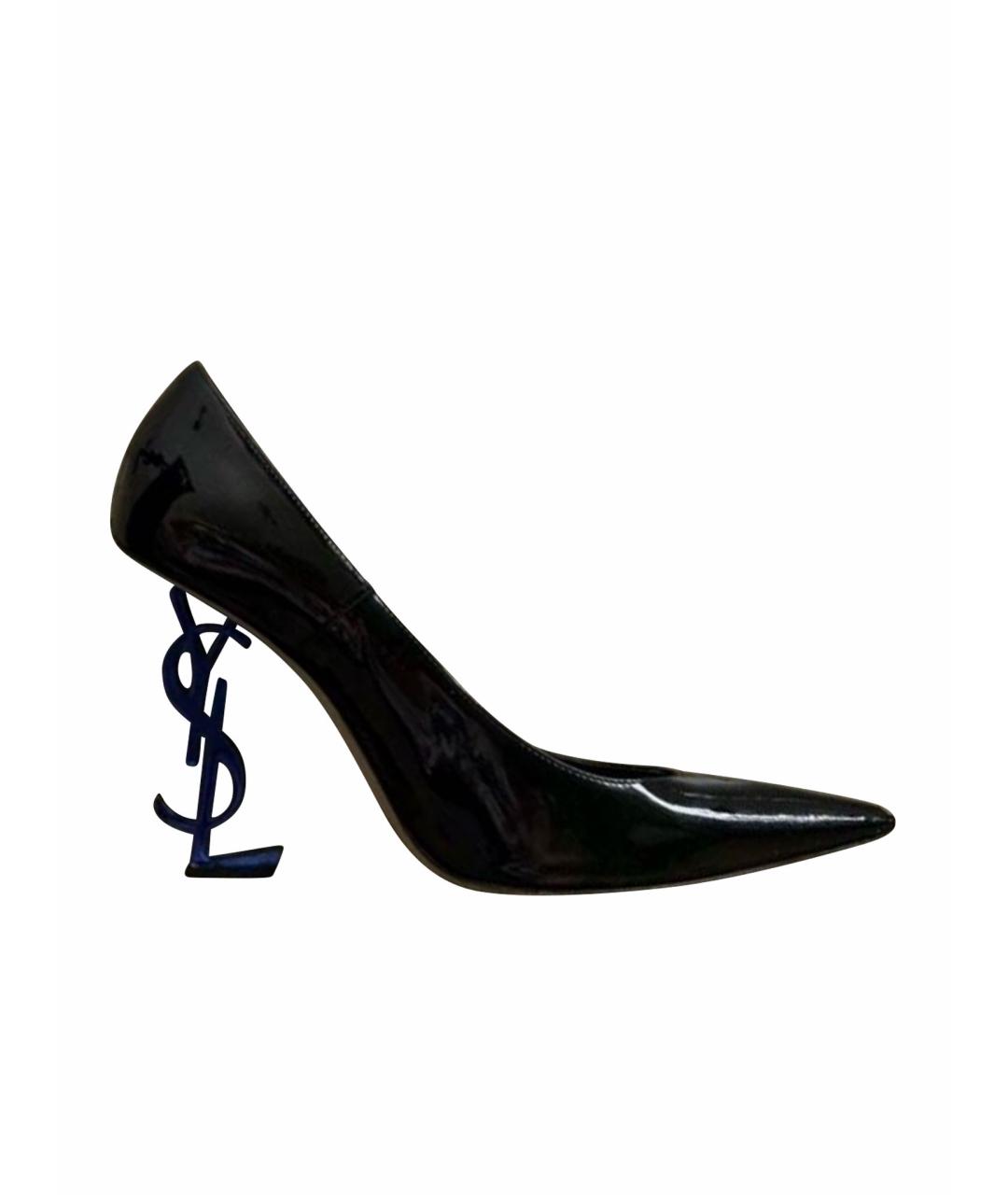 SAINT LAURENT Черные кожаные туфли, фото 5