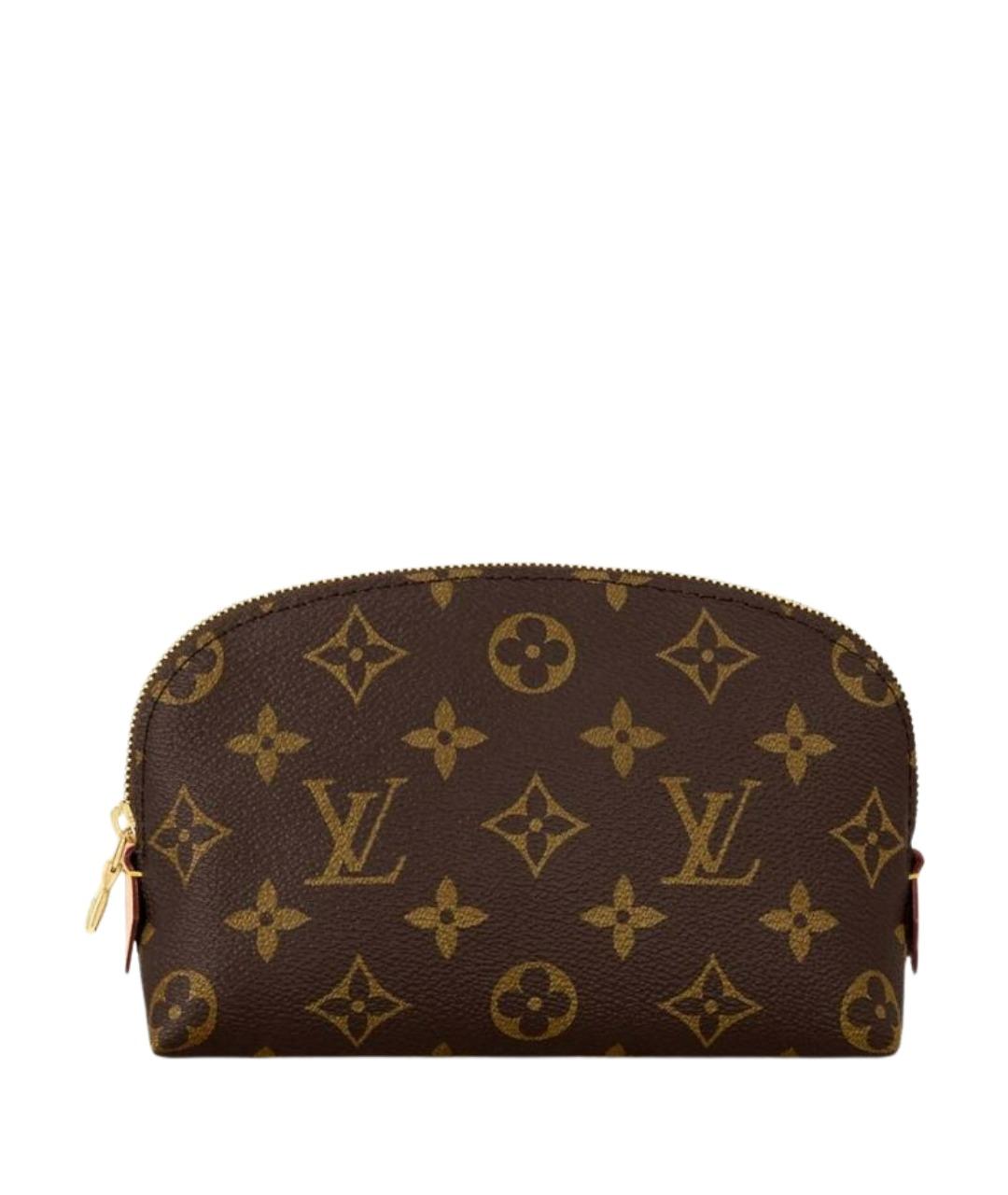 LOUIS VUITTON Коричневая косметичка из канвы, фото 1