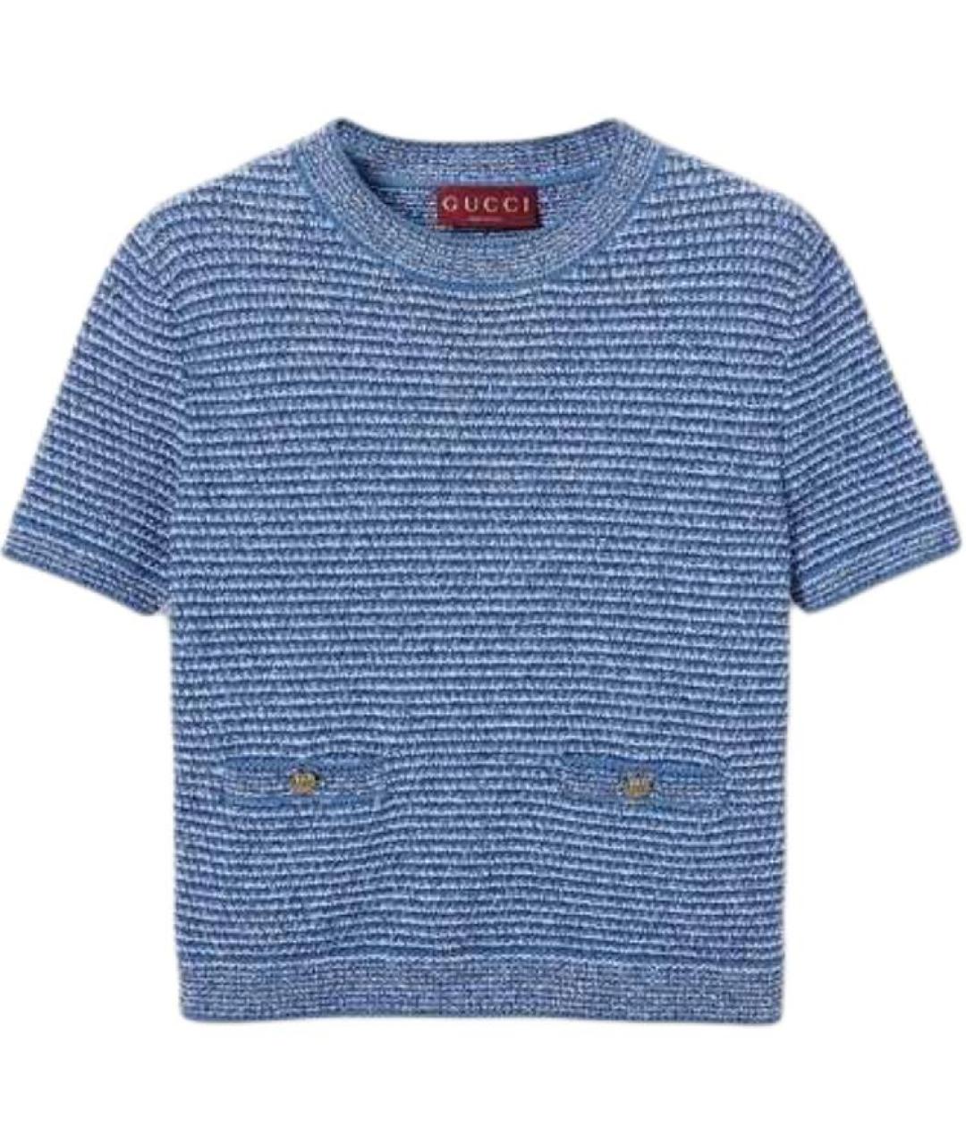 GUCCI Голубой джемпер / свитер, фото 1