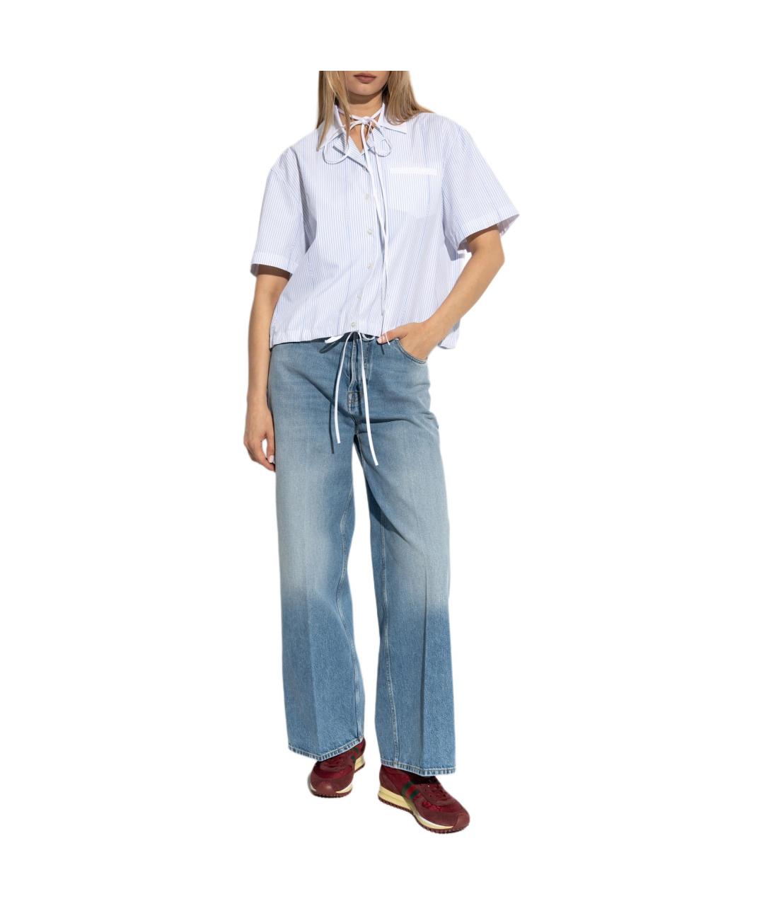GUCCI Голубая хлопковая рубашка, фото 4