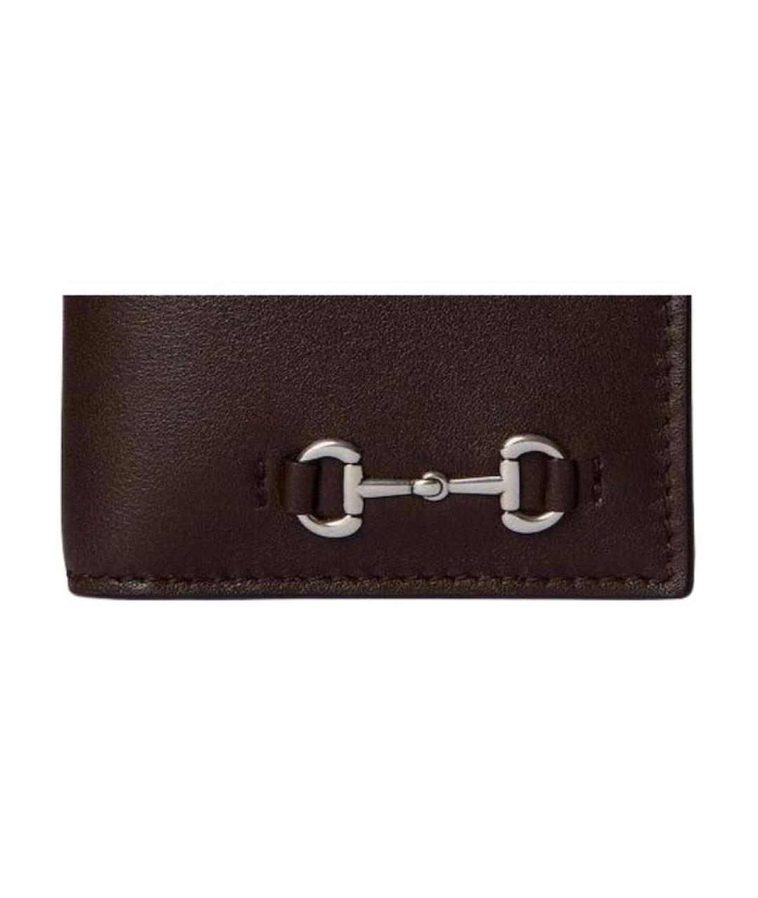 GUCCI Коричневый кожаный кардхолдер, фото 5