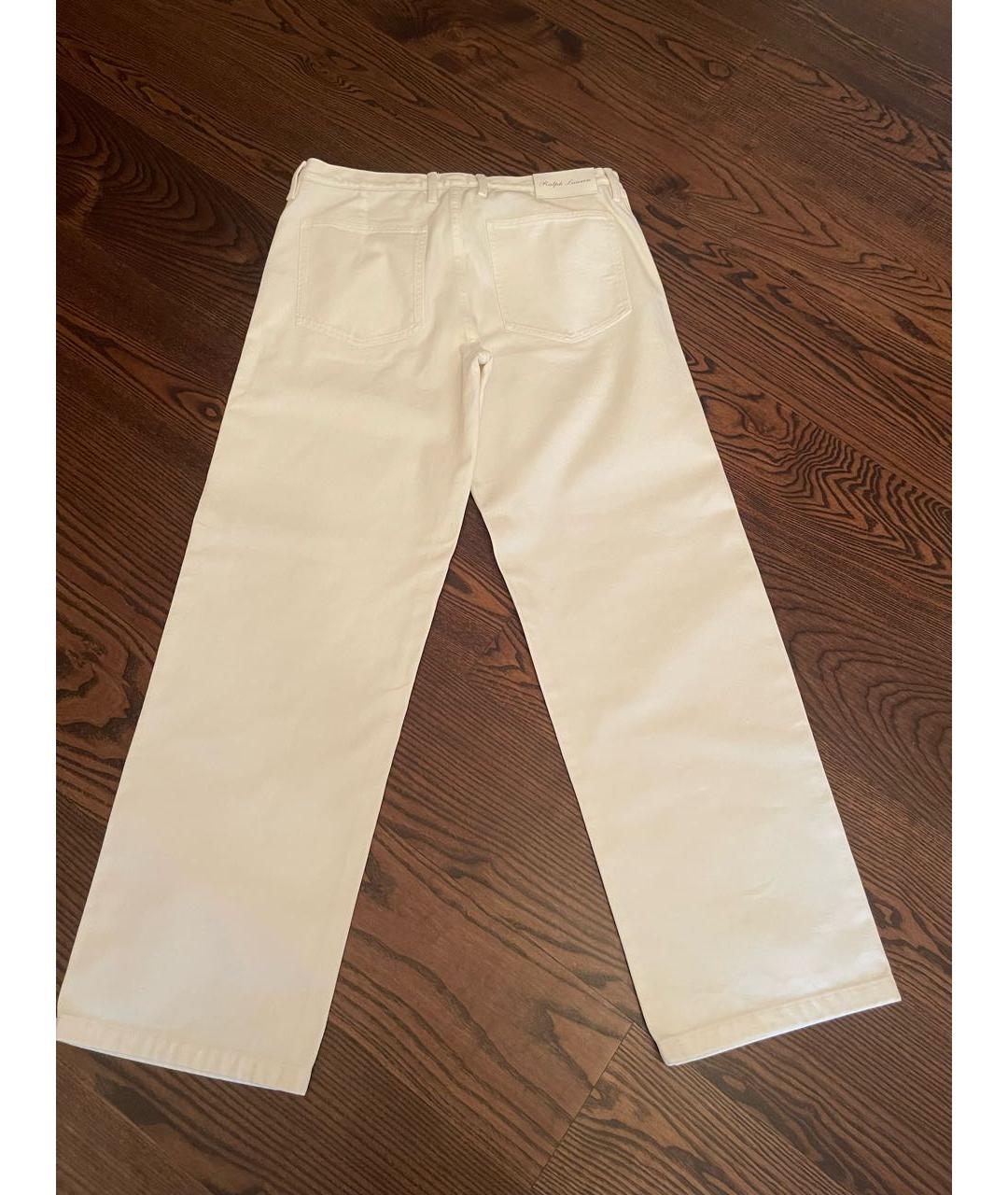 RALPH LAUREN Белые хлопковые джинсы, фото 4