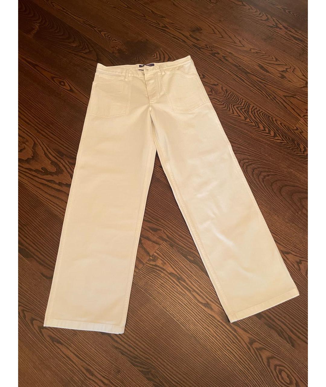 RALPH LAUREN Белые хлопковые джинсы, фото 5