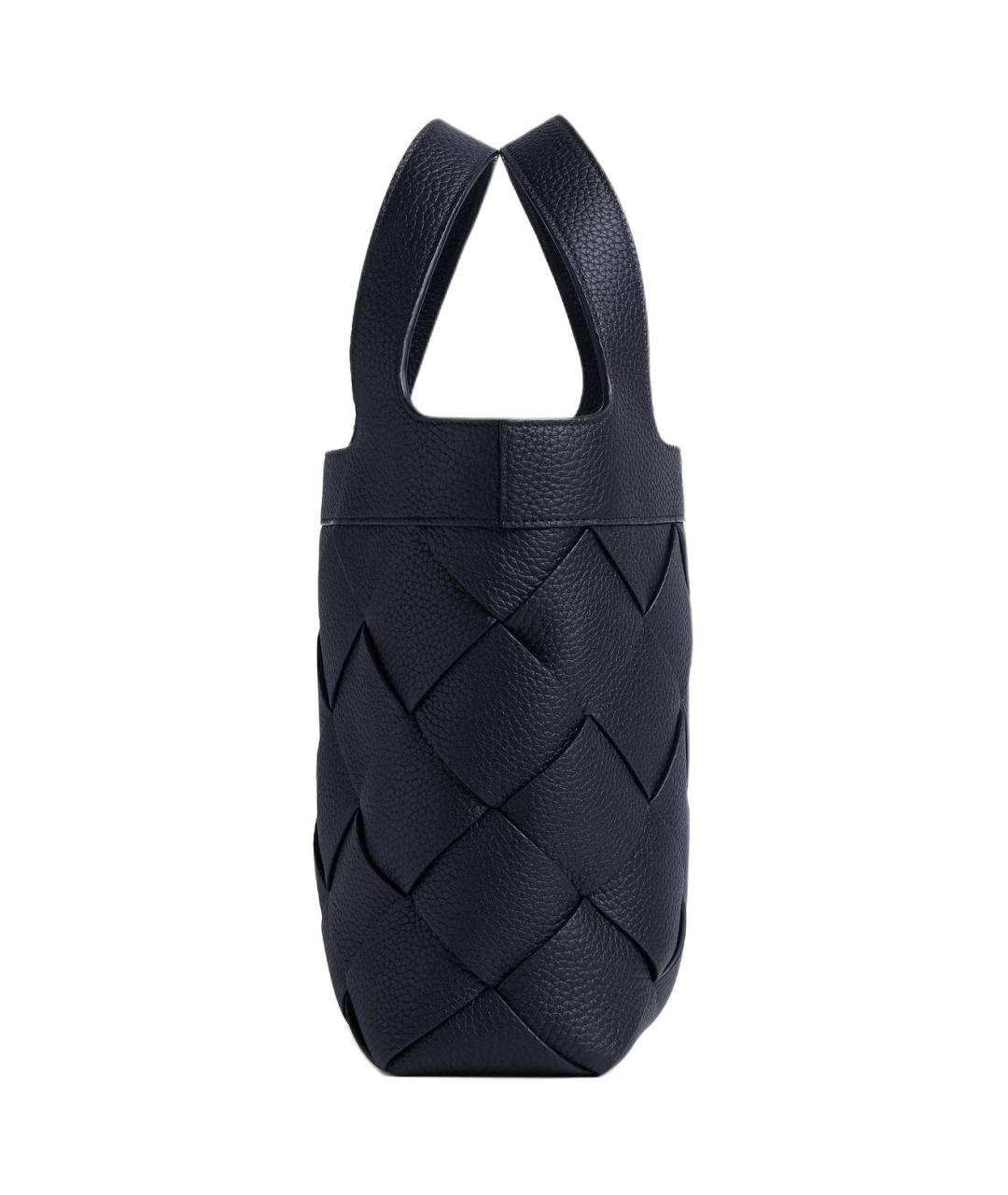 BOTTEGA VENETA Темно-синяя кожаная сумка на плечо, фото 2