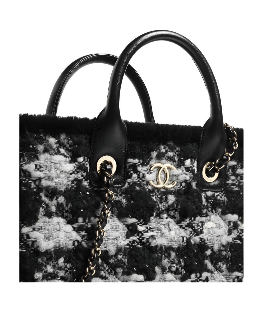 CHANEL Черная твиловая сумка через плечо, фото 4