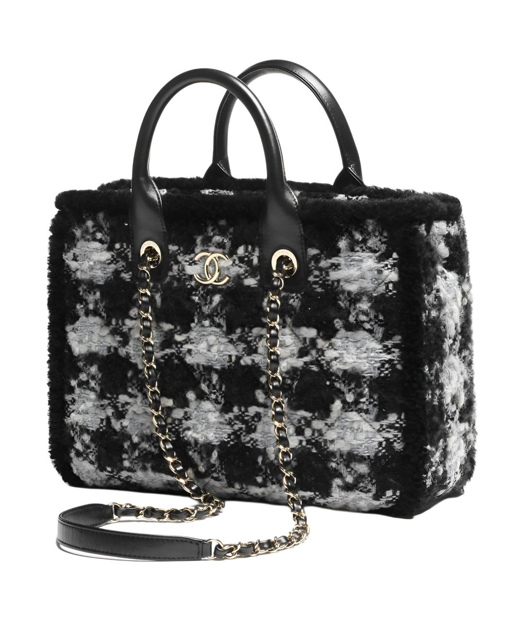 CHANEL Черная твиловая сумка через плечо, фото 2