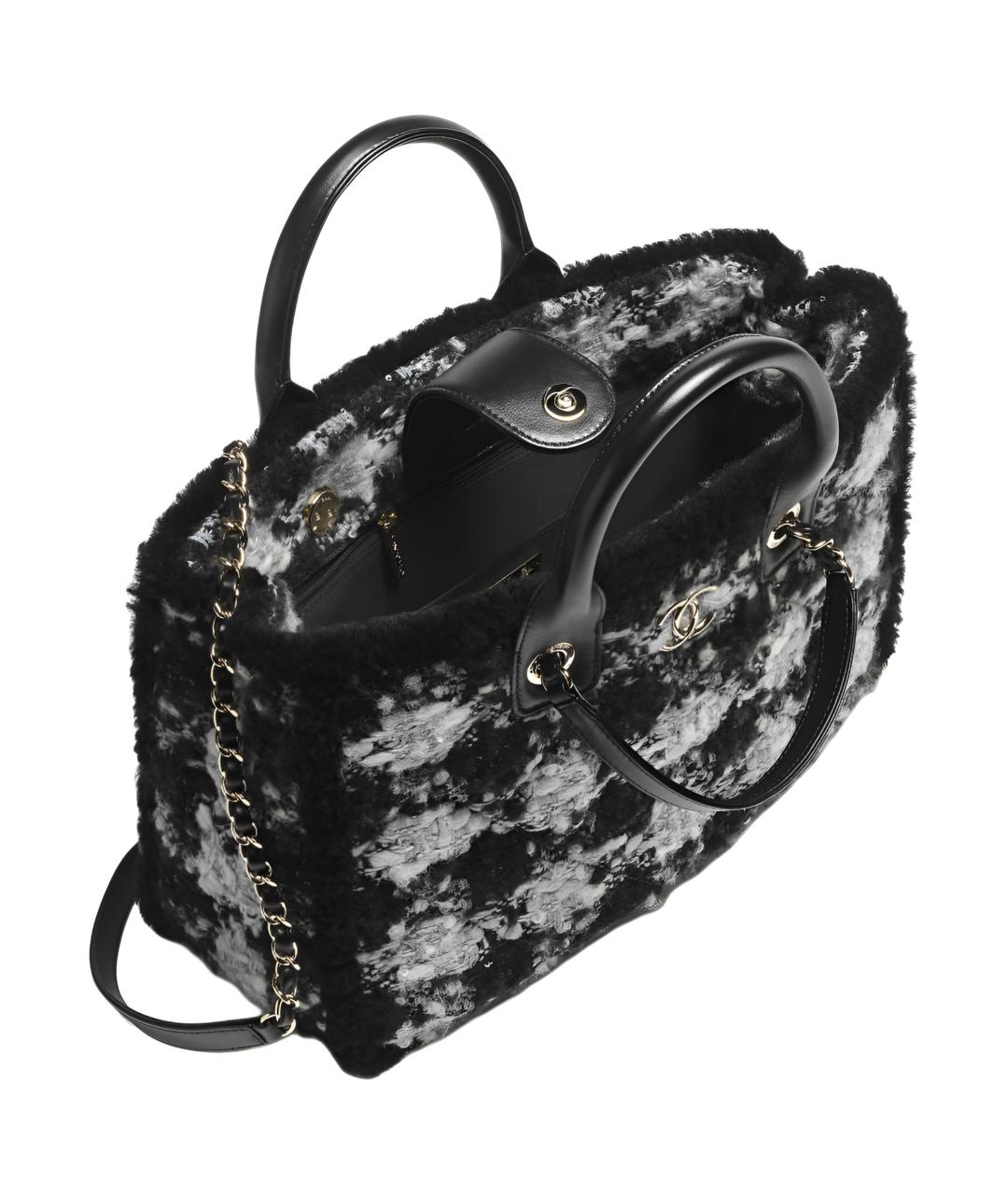 CHANEL Черная твиловая сумка через плечо, фото 3