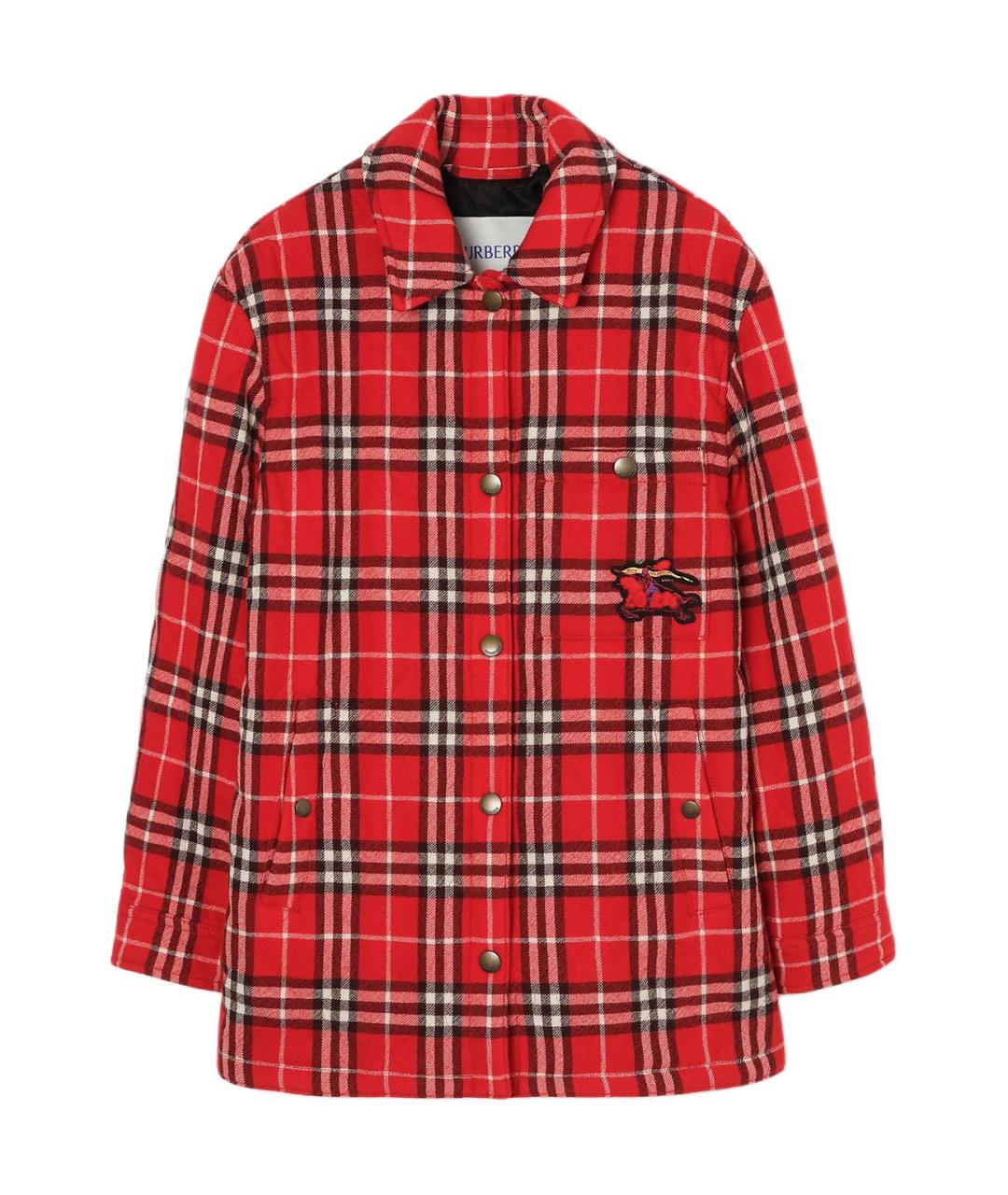 BURBERRY Красный пуховик, фото 1