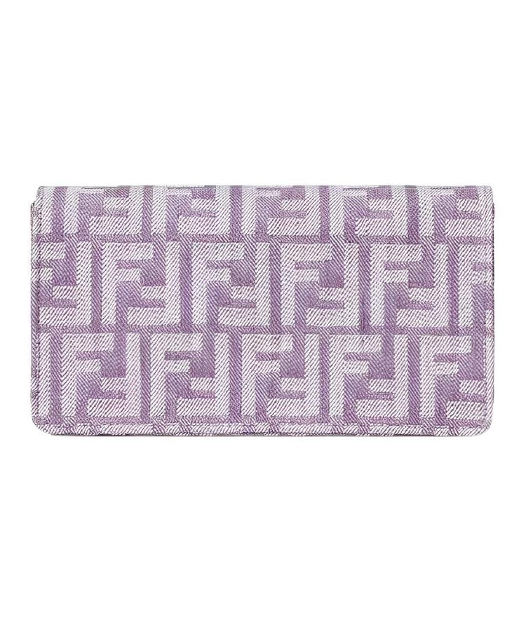 FENDI Фиолетовая хлопковая сумка через плечо, фото 3