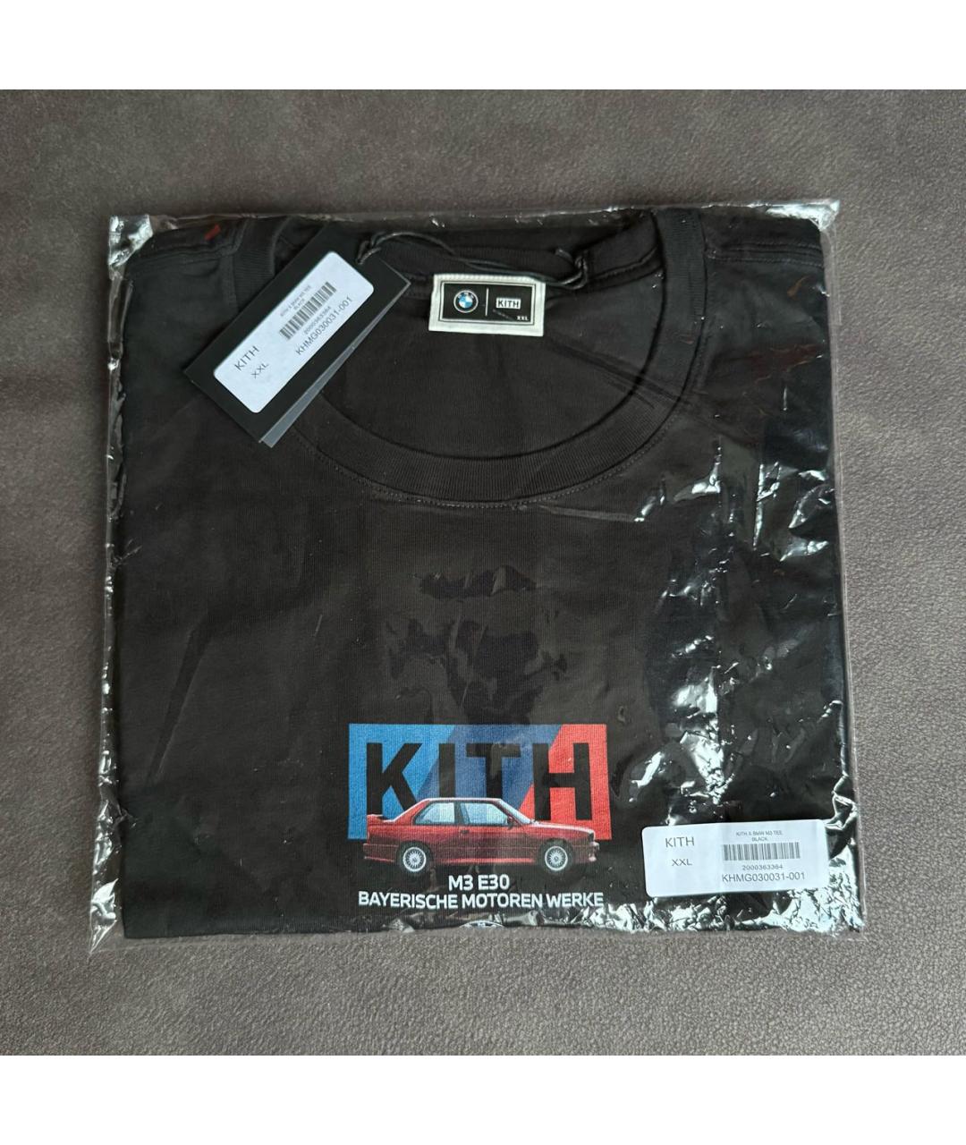 KITH Черная хлопковая футболка, фото 2