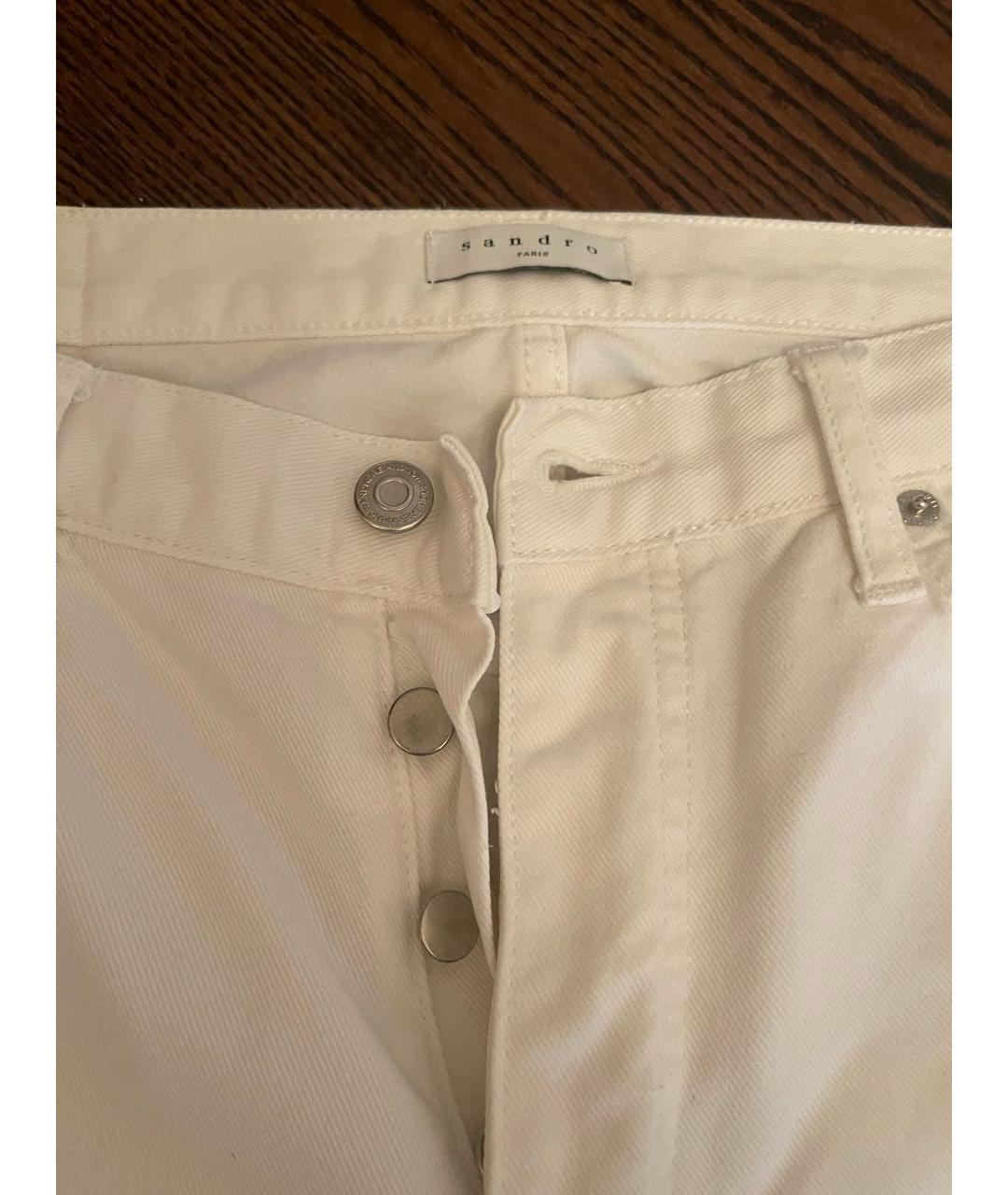 SANDRO Белые хлопковые джинсы, фото 2